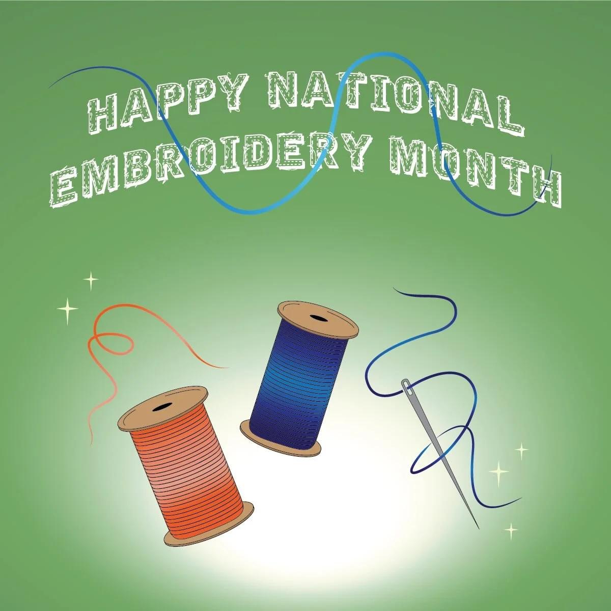 who was gonna tell us it&rsquo;s National Embroidery month??!! 

We love our embroidery department SEW much, they definitely deserve to be celebrated! 🪡✨🧵