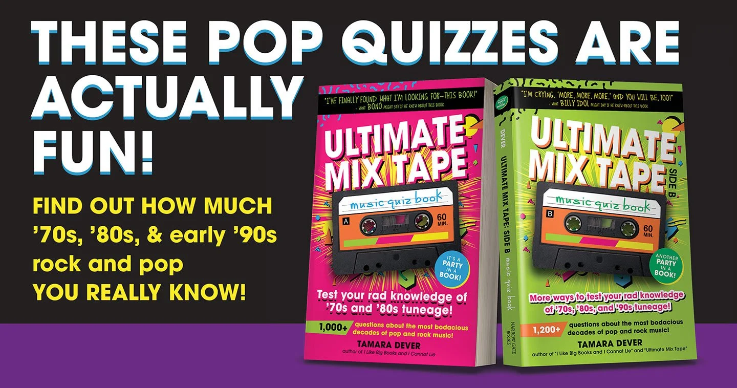 Retro music quiz book series for people who love music from the 1970s, 1980s, and 1990s.