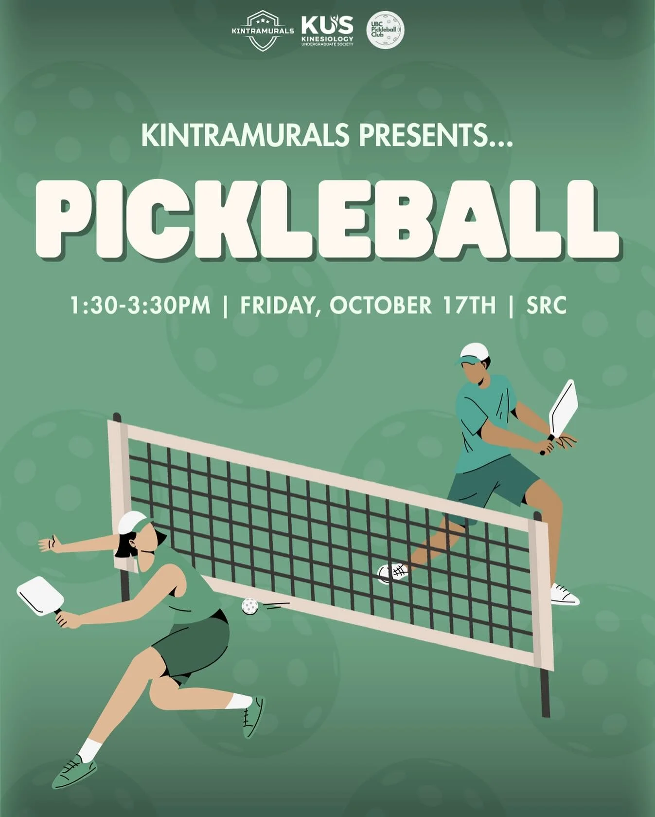CALLING ALL PICKLE LOVERS🥒 🎾🚨

Whether you&rsquo;re a pickleball pro or first timer, get ready to hit the courts next Friday! Equipment will be provided, so just bring your energy and get ready for some dinks, lobs, and smashes! 🤾🏻💥

No reserva