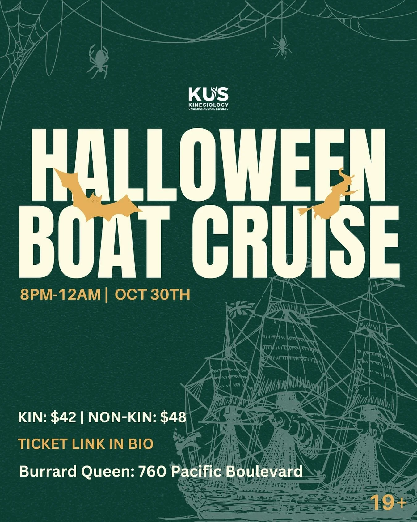 THE SPOOKIEST EVENT OF THE YEAR IS BACKK🎃☠️
Join us for our annual Halloween Boat cruise through English Bay with 2 free drinks, food to keep you rallying, and a wicked DJ to keep us going!! 🪩💃 Boarding starts at 8:00pm and departure is at 8:30pm 
