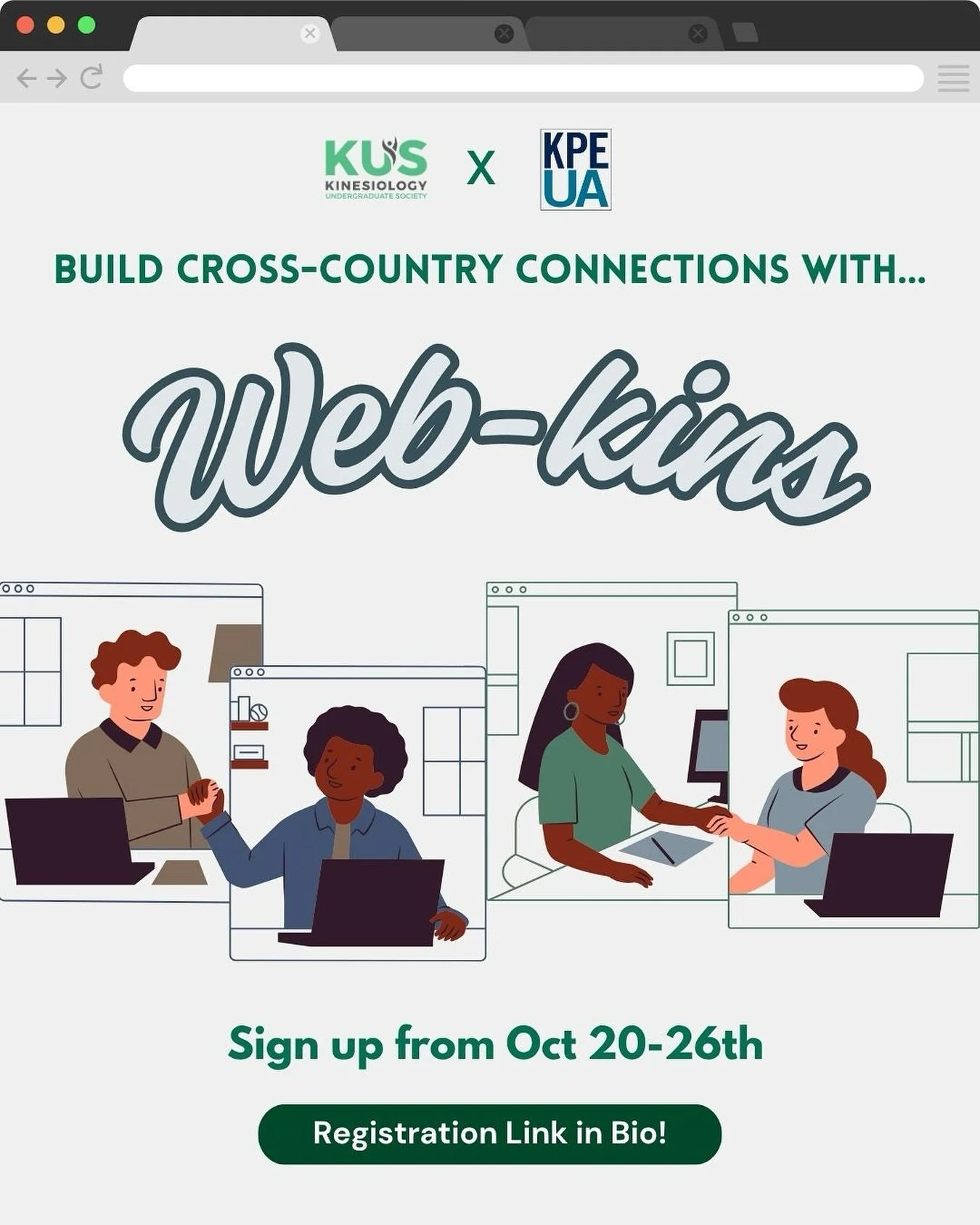 Hey UBC &amp; UofT KIN students!📣
Want to build cross-country connections, help your academic prospects, and make new friends? 

Join Webkins! We&rsquo;re pairing KIN students from both schools for fun events &amp; team-building activities! 🌐🤝

🗓