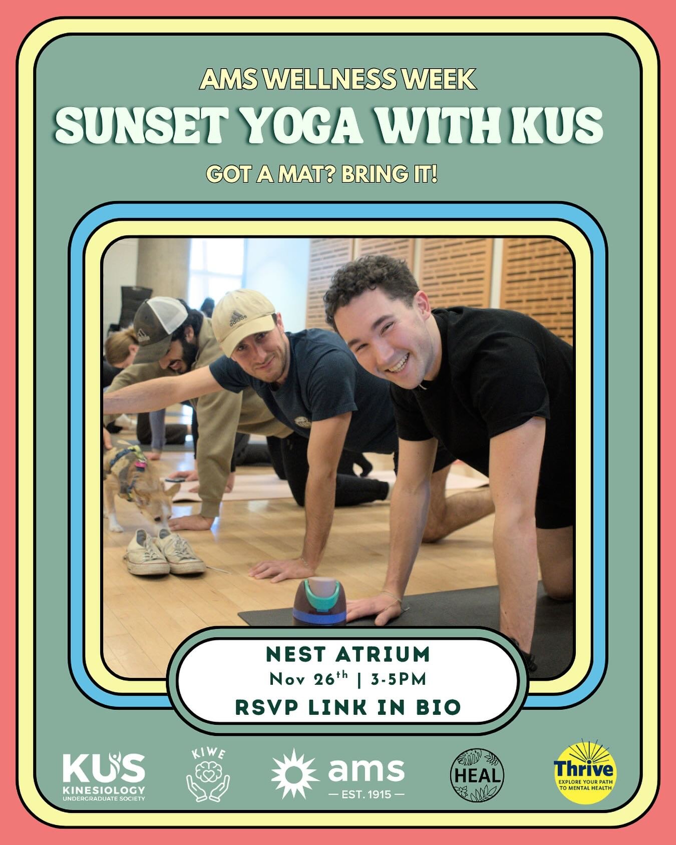 Hey Kinners! 👋Namast&rsquo;ay for the sunset! 🌅🧘&zwj;♀️ Join us in collaboration with the AMS Wellness Week because stretching, sunsets, and good vibes are always better together ✨

Whether you&rsquo;re a seasoned yogi or a curious beginner, this 