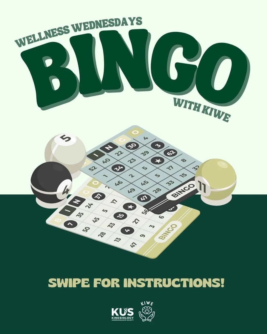 Hey Kinners! We have something new for you this term:

There was a game with KiWe and bingo was its name, oh 🎶

🧘 B &ndash; Build small self-care habits
📱 I &ndash; Instagram prompts (bi-weekly!)
❤️&zwj;🩹 N &ndash; Notice your wellness wins
🤳 G 