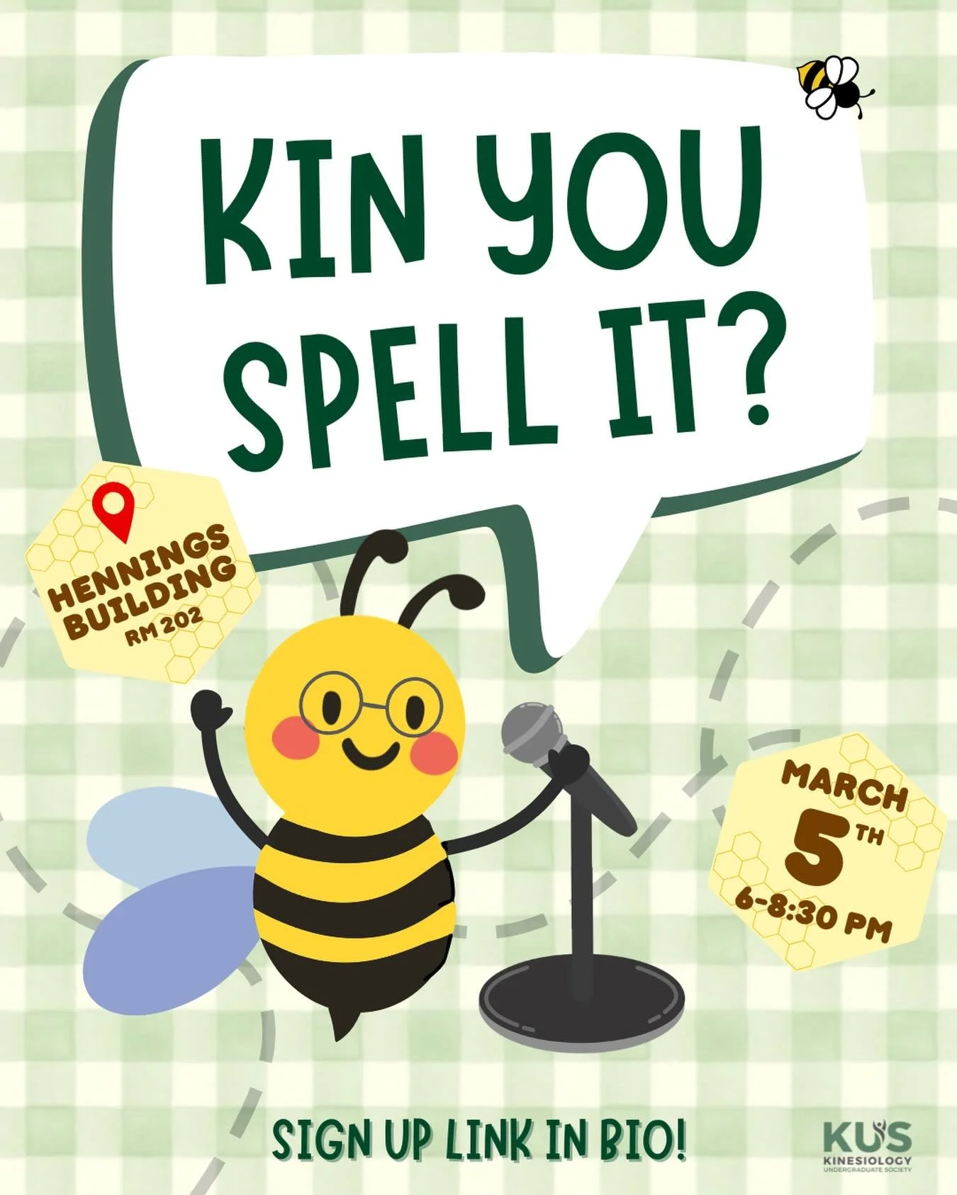 Hey KINNERS! 👋

Spelling? What&rsquo;s that⁉️🔡

For one night only, we&rsquo;re turning the tables with a new event that&rsquo;ll put your spelling skills to the test. 🖍️📖

Your thumbs and autocorrect keyboard can&rsquo;t save you this time. It&r