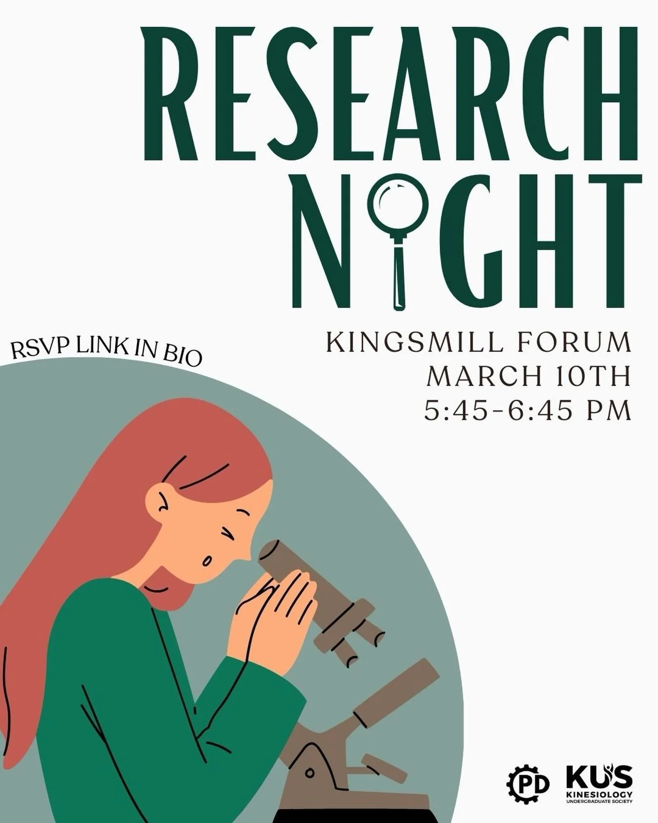 Kinners, so much happens behind the curtains of research. If you have ever wondered what research really looks like, then this is the event for you! 💚👨&zwj;🔬✨

Join PD for our annual research panel: learn about labs here in the School of Kin (and 