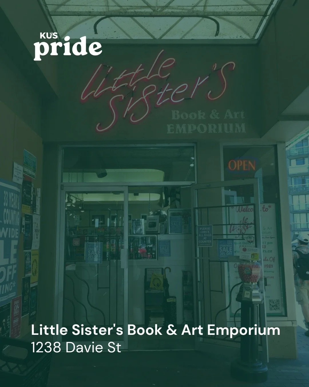 Next on our highlight series, Local Queer Business Spotlight, we're highlighting Little Sister's Book &amp; Art Emporium! Swipe to learn more.