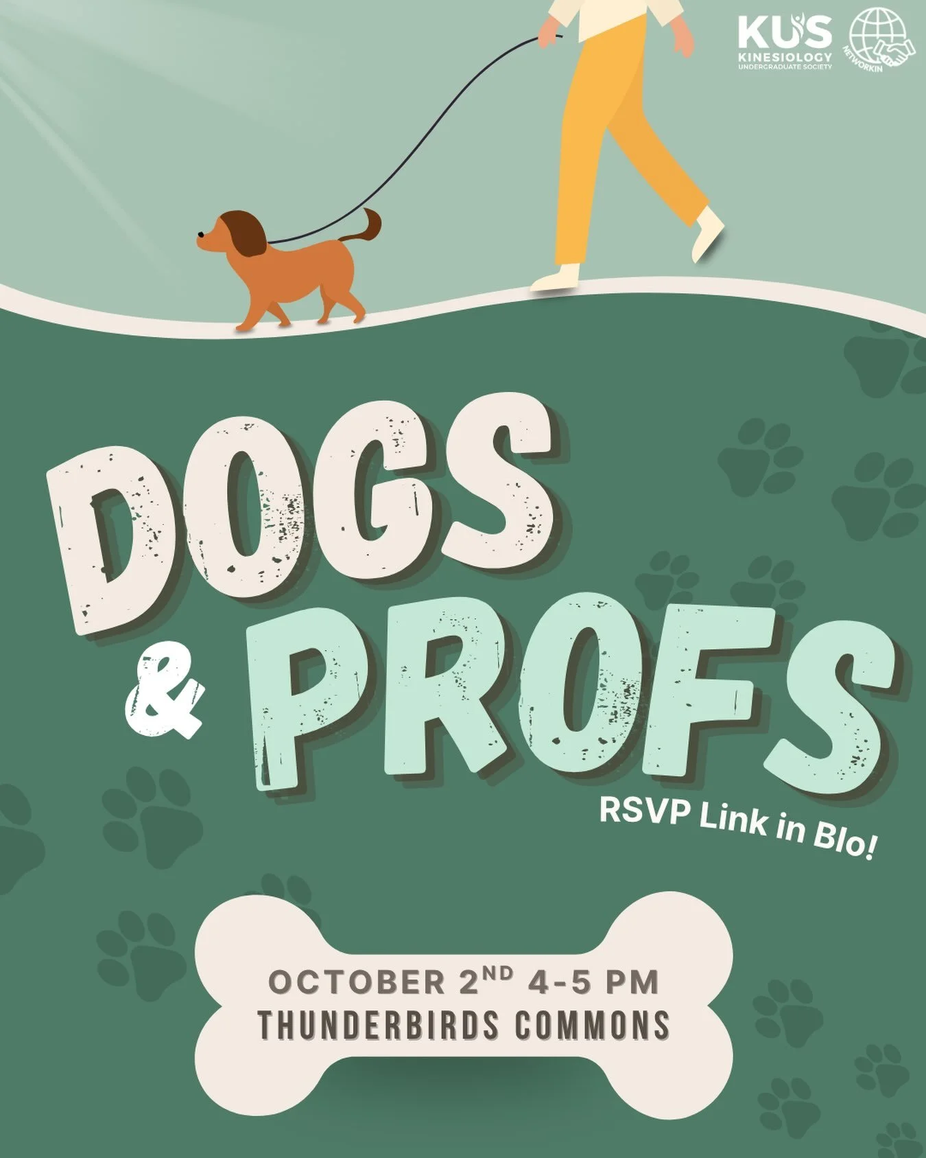 DOGS &amp; PROFS IS BACK! 📚🐶🧑&zwj;🏫

Join us for a relaxed afternoon to connect with KIN professors and their furry friends in a casual setting and enjoy some snacks while you&rsquo;re at it. Whether you&rsquo;re curious about courses, research, 