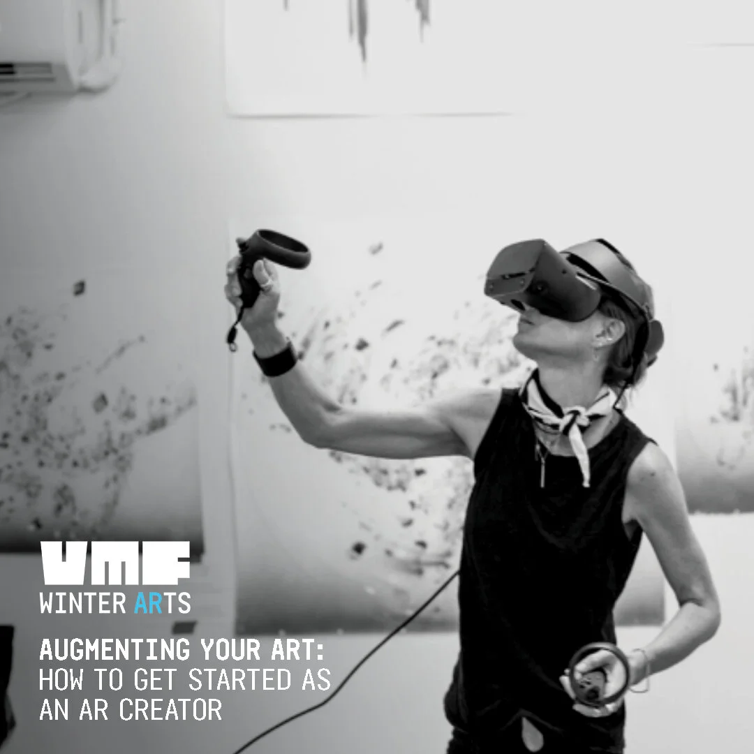 Augmenting Your Art: How To Get Started As An AR Creator  Join VMF Director of Creative Projects Natalia Lebedinskaia and Nancy Baker Cahill for a lunchtime conversation about Baker Cahill’s art practice, getting started in AR, and the possibilities new technologies create for transforming public spaces.   Watch Video