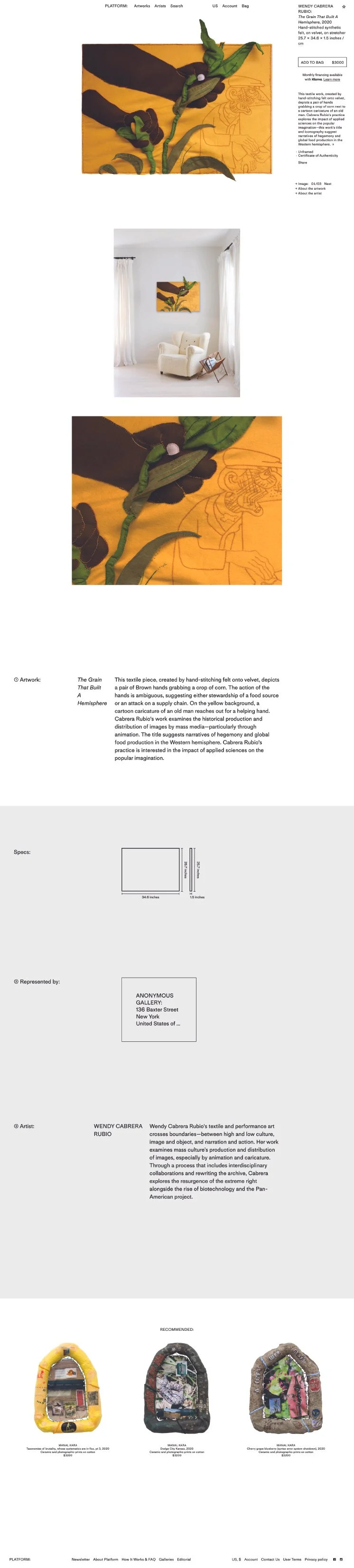 Artwork for Sale by Wendy Cabrera Rubio on David Zwirner's Platform