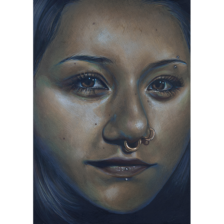 Gracie Batten_Nose Ring_14" x 20" matted and framed in 22" x 28".png
