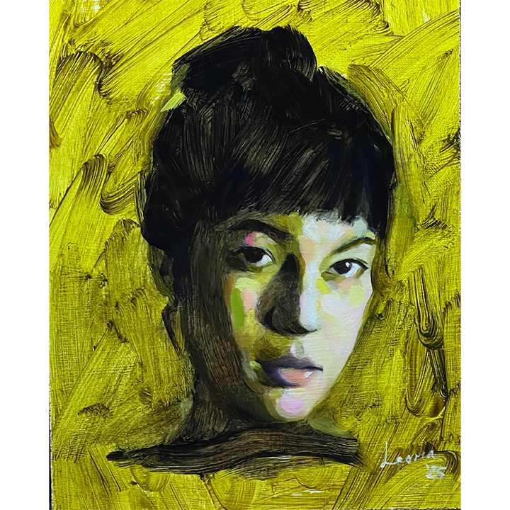 *Olivia Leona Olivia in Chartreuse Oil 8" x 10" $500.png