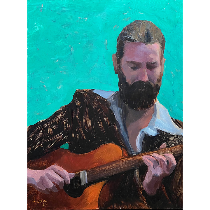 *Olivia Leona The Guitarist Oil 12" x 16" $1200.png