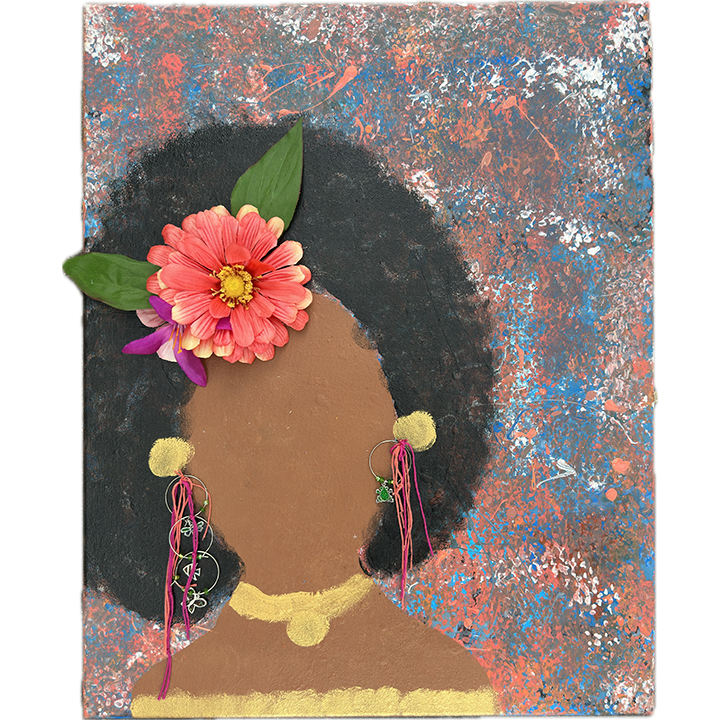 *Destiney Grey Amber Bloom Mix media 16" x 20".png