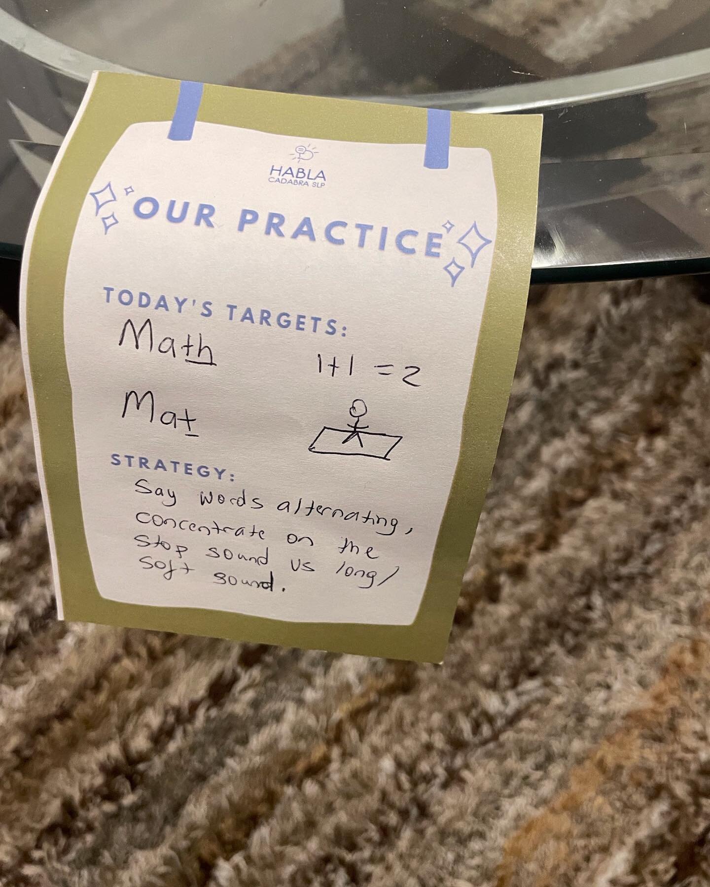 Speech homework is simple, easy to understand, quick or easily integratable into the family&rsquo;s day. I love seeing kiddos put out our notes in the living room and when they send videos of their practice &hearts;

 #speechsounddisorders #ssd #spee