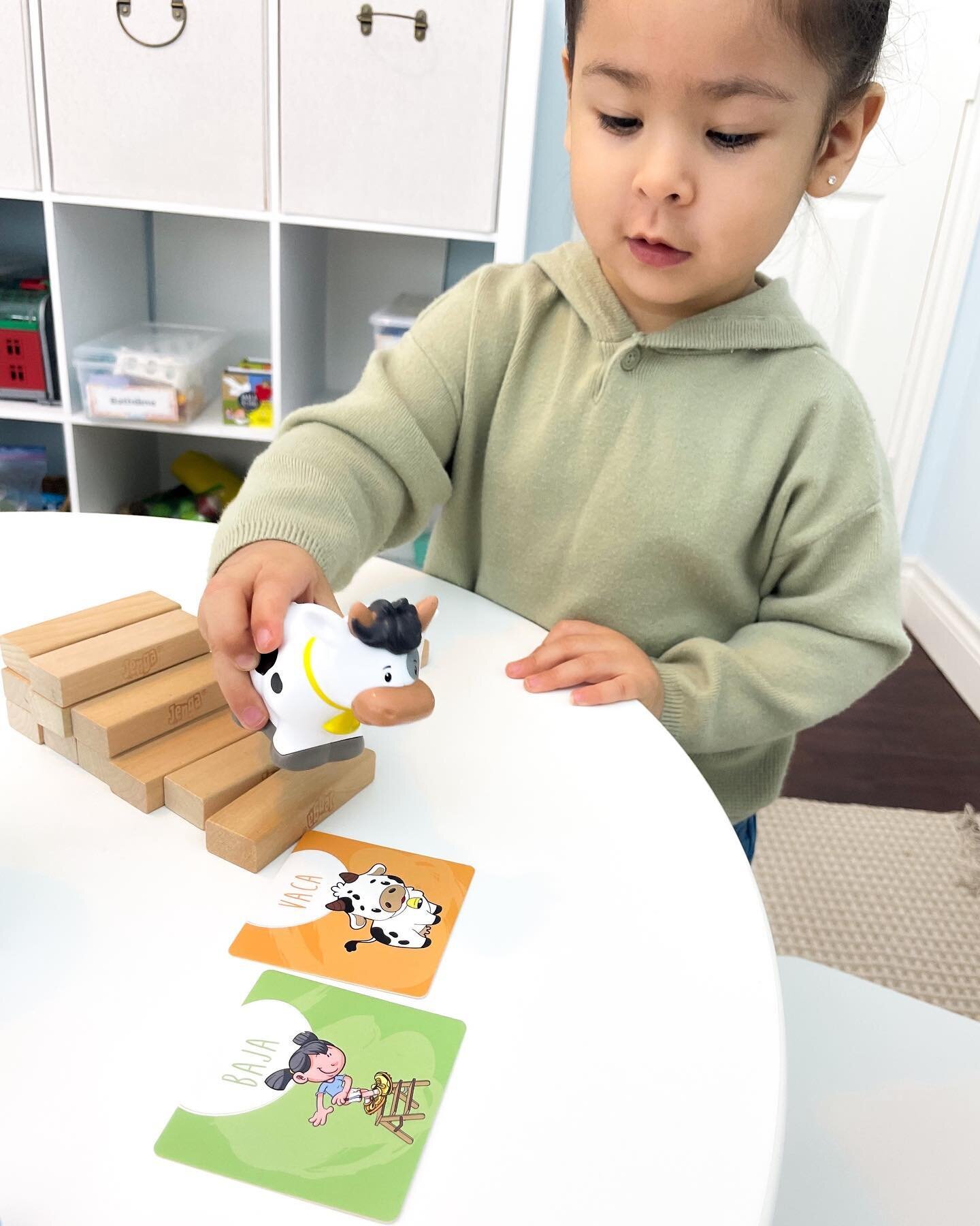 ✨Not sure what a speech session might look like with a young child with CAS? ✨

A sample session: &nbsp;
&nbsp;
🗃️Materials: some blocks, two animals

🎯Targets: 2-3 CVCV words with consonant changes (baja, vaca, mono). 
&nbsp;
1️⃣ Drill (10 minutes