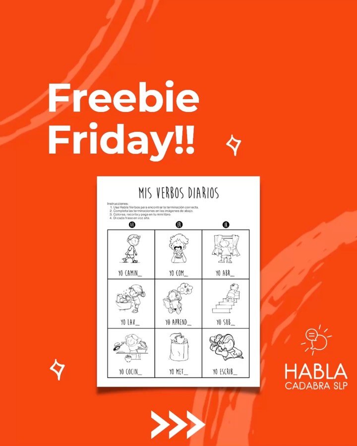 If you&rsquo;re working on verbs and early phrases in Spanish, this FREEBIE is for you.

New on the blog: a simple Spanish verb activity for speech therapy + a free download. 

I&rsquo;ve been using this one to target verbs, phrase building, and dail