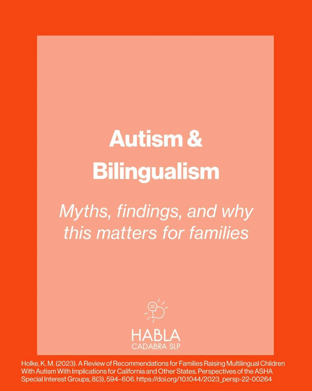 We&rsquo;re continuing our series on bilingualism and autism.

There is still a common belief among both parents and professionals that if a child is autistic, hearing or learning more than one language will be &ldquo;too much.&rdquo;

But research c