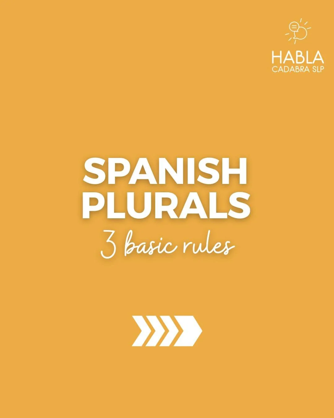 Spanish plurals made simple

If you support Spanish-speaking or bilingual learners, teaching predictable grammar patterns like plurals can strengthen vocabulary, morphology, literacy, and expressive language skills.

Here are 3 basic rules:
1️⃣ Ends 