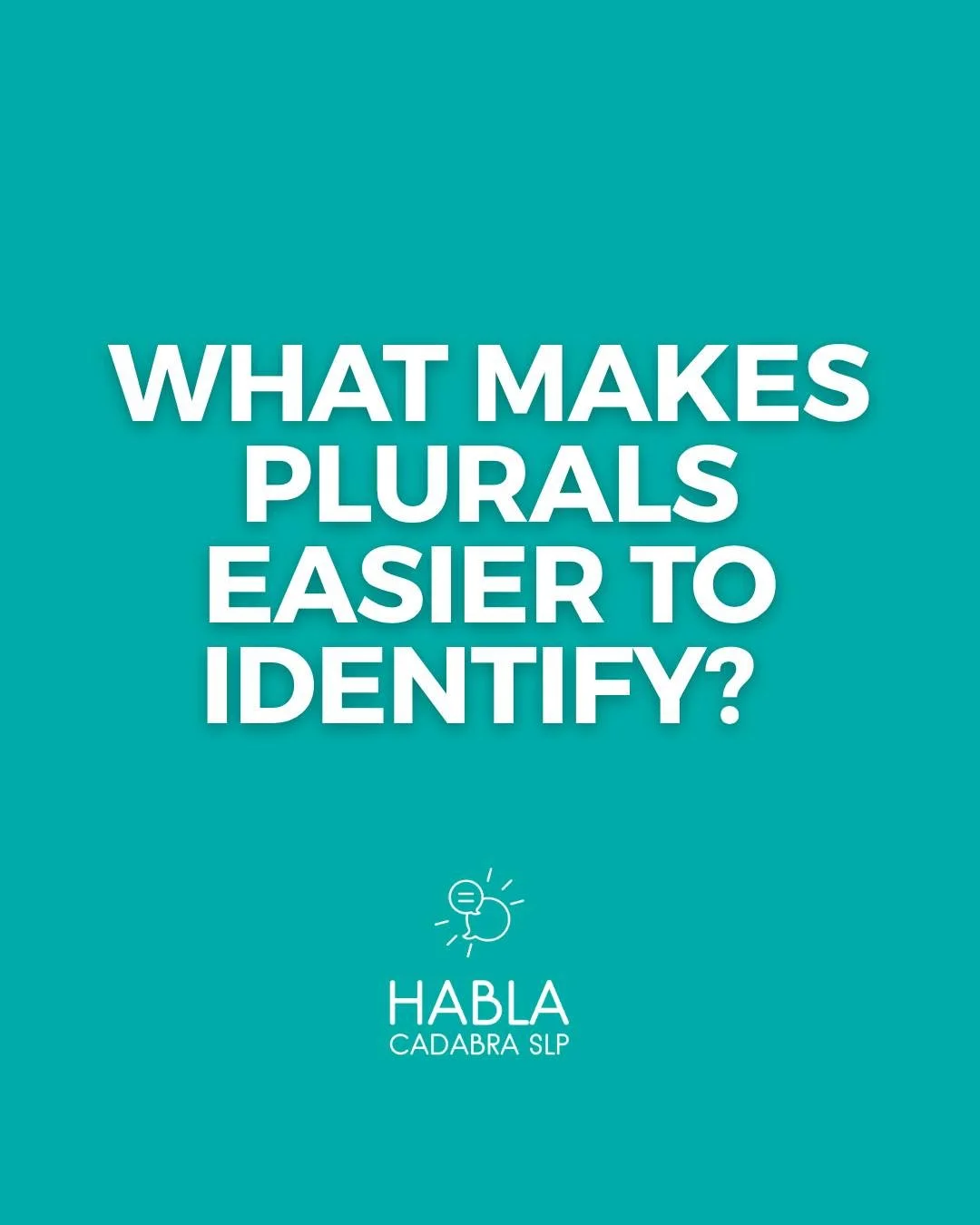 Children do not always show what they know equally across tasks.

Research suggests that plurality can be easier to identify when:
✨ quantity contrasts are larger
✨ items are visually similar
✨ semantic contrasts are stronger

For example:
🍪 1 cooki