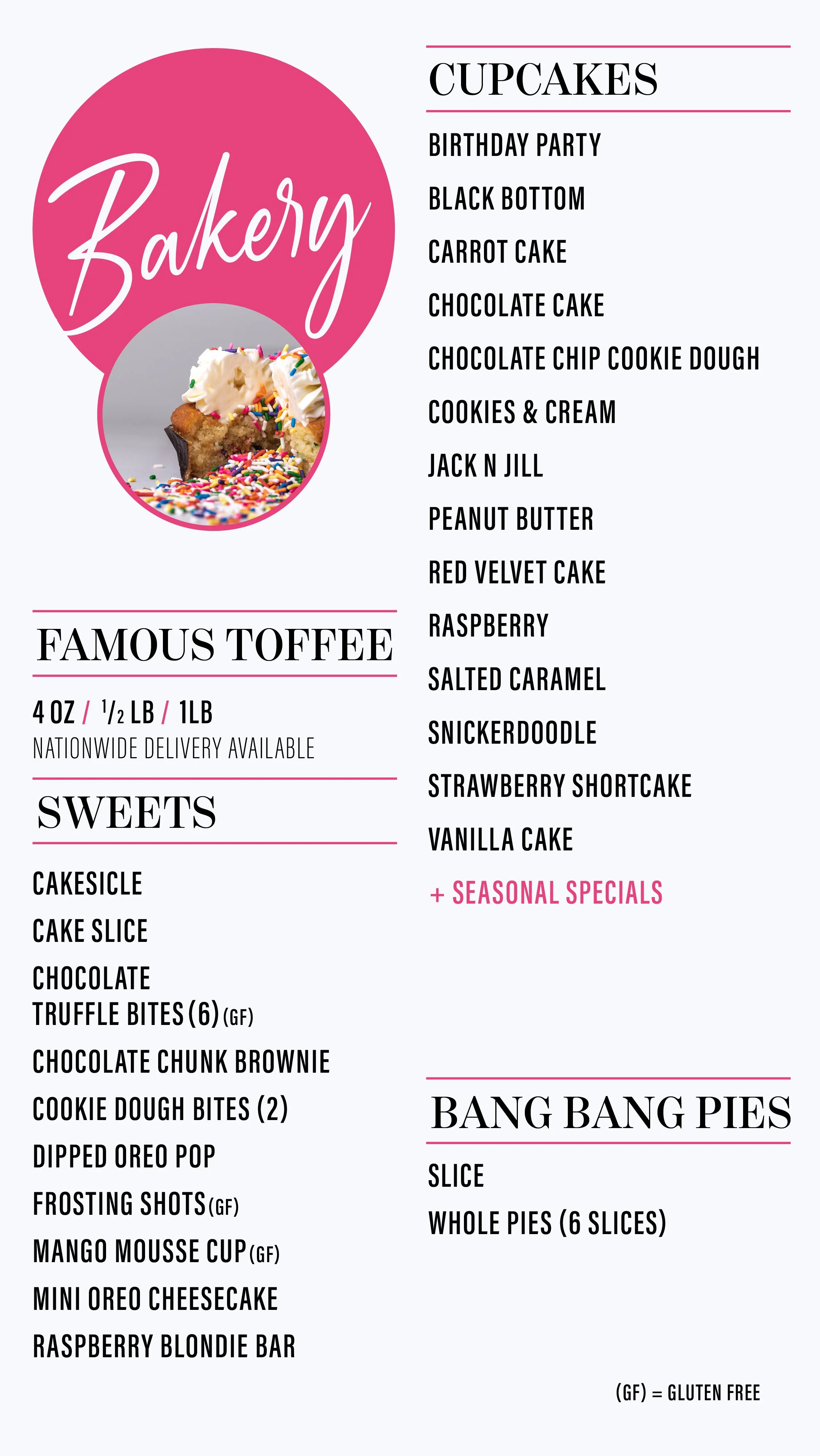 Bakery, English Toffee, Sweets, Cupcakes, Pies