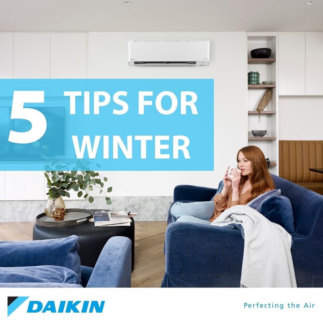 //Brilliant tips for our chilly weather//

Here&rsquo;s 5 tips courtesy @daikinaustralia to get the most out of your Daikin Air Conditioner, &amp; stay warm &amp; healthy without breaking the bank:

1.  Use the dry setting;
2.  Avoid running your air