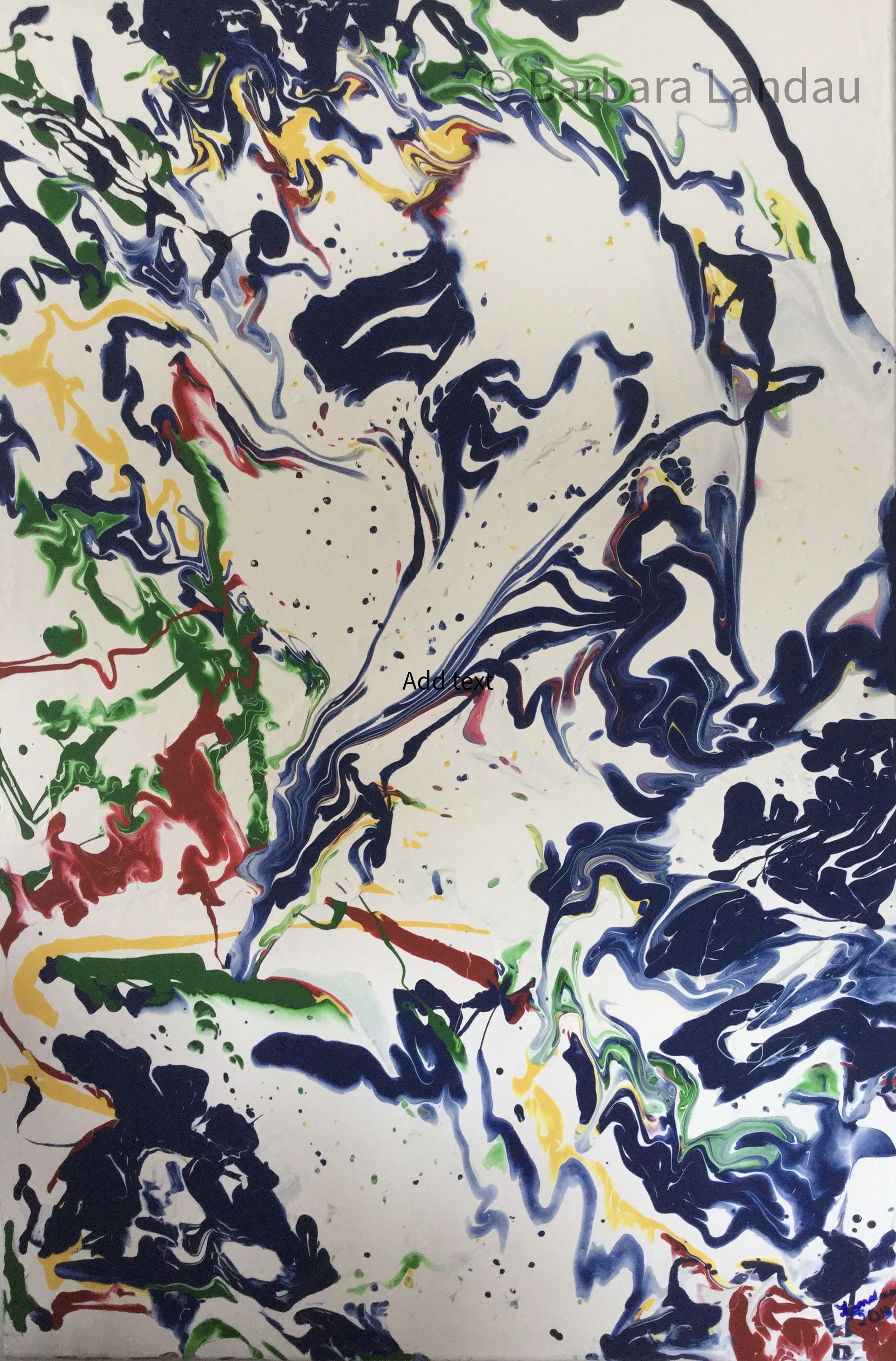 On a Wing and a Prayer©️ 2013 Barbara Landau   - Acrylic on Canvas  - 36” x 24” x .75”