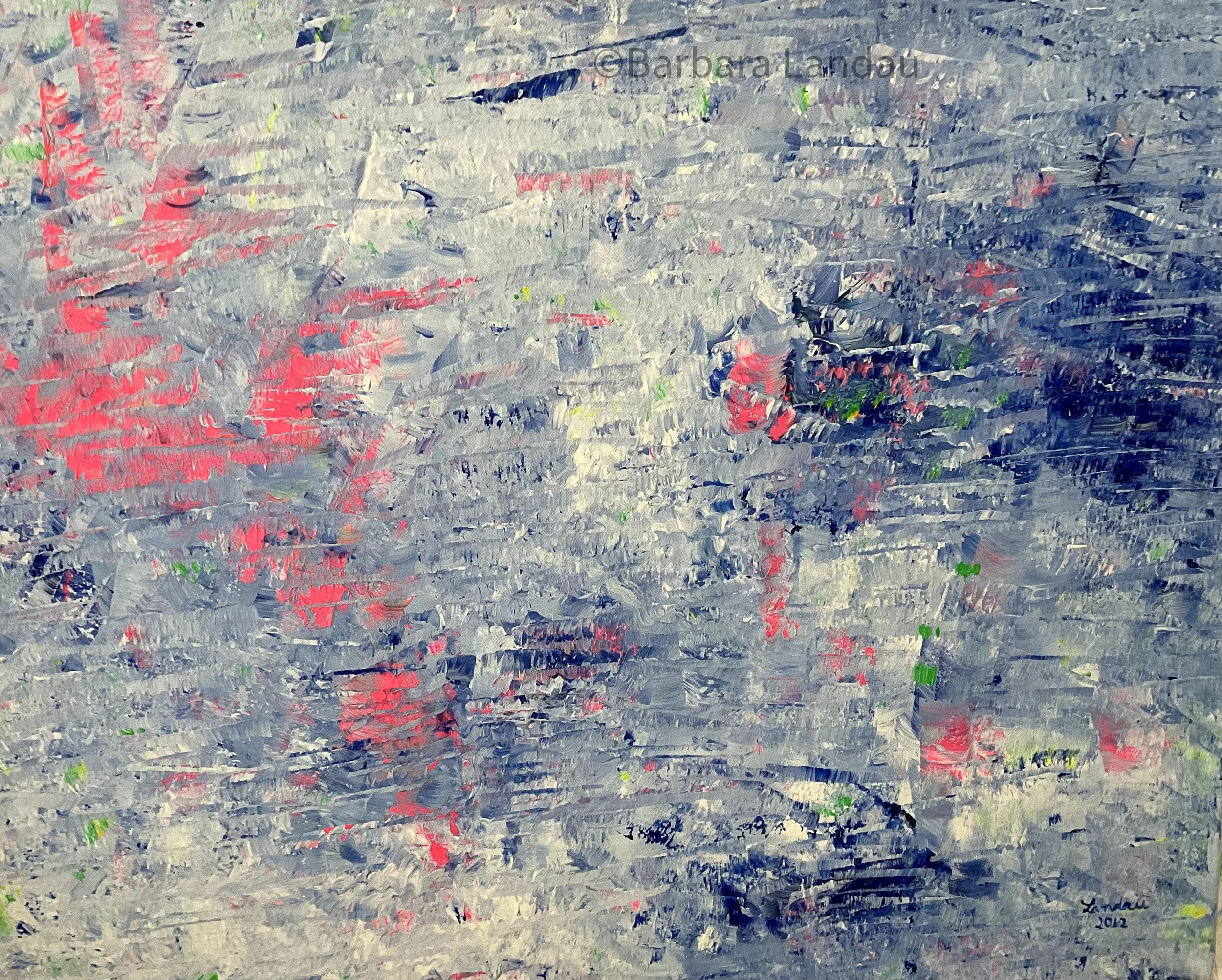 Ascent Into the Light ©️2012 Barbara Landau - Acrylic on Canvas - 24" x 30" x .75"