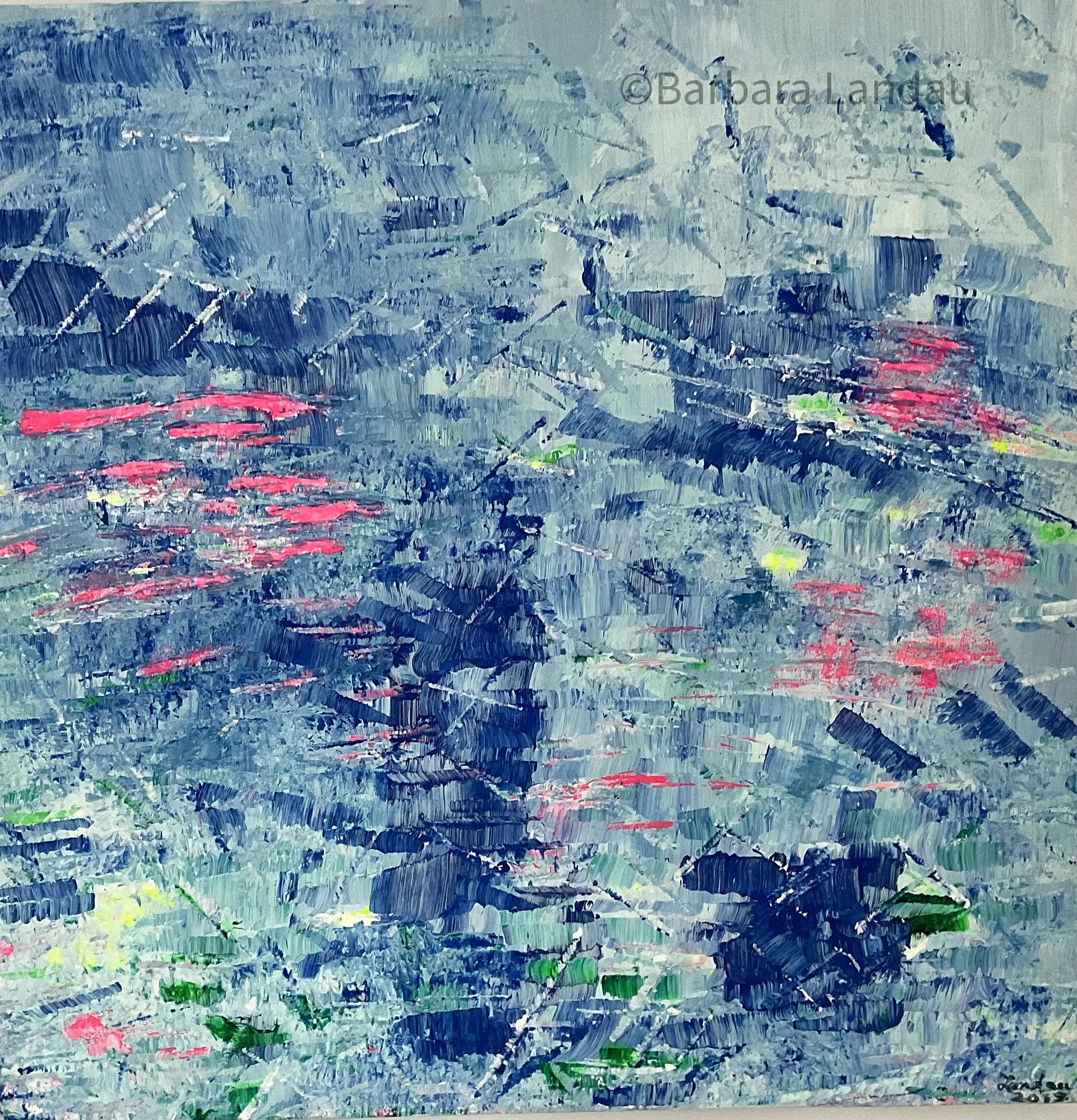 Transcendence ©️2012 Barbara Landau - Acrylic on Canvas - 30" x 30" x .75