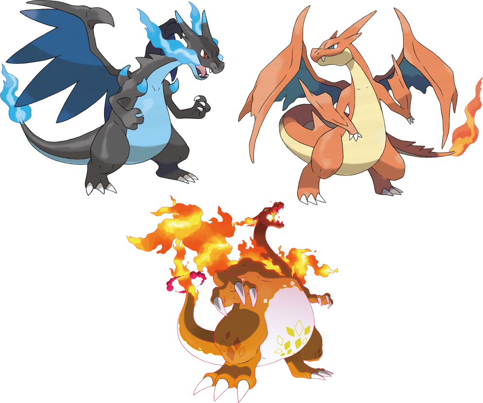 Charmander, Charmeleon, Charizard — kappabird