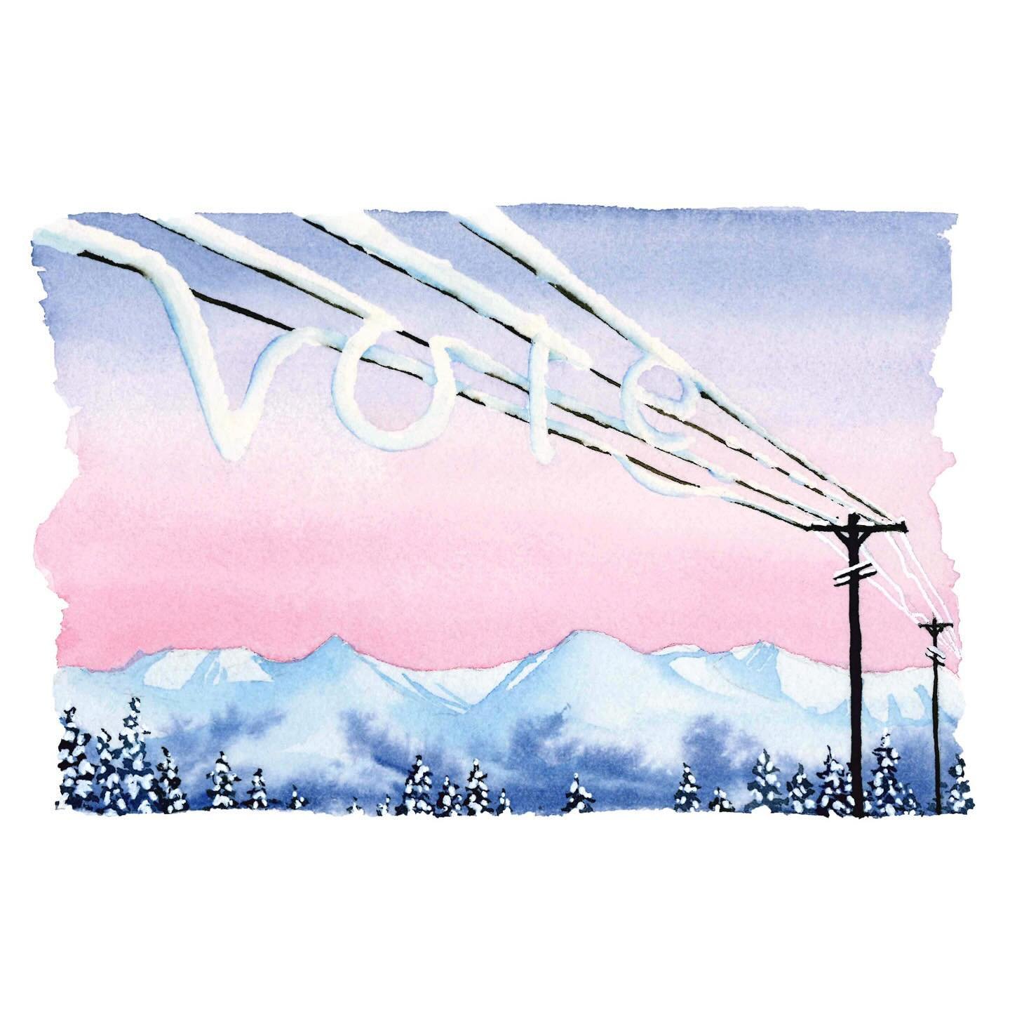 The power lines are trying to tell you something! 

If you (or someone you know) lives in Southcentral Alaska your electricity probably comes from Chugach Electric, who operates over 3000 miles of transmission lines that connect your home, workplaces