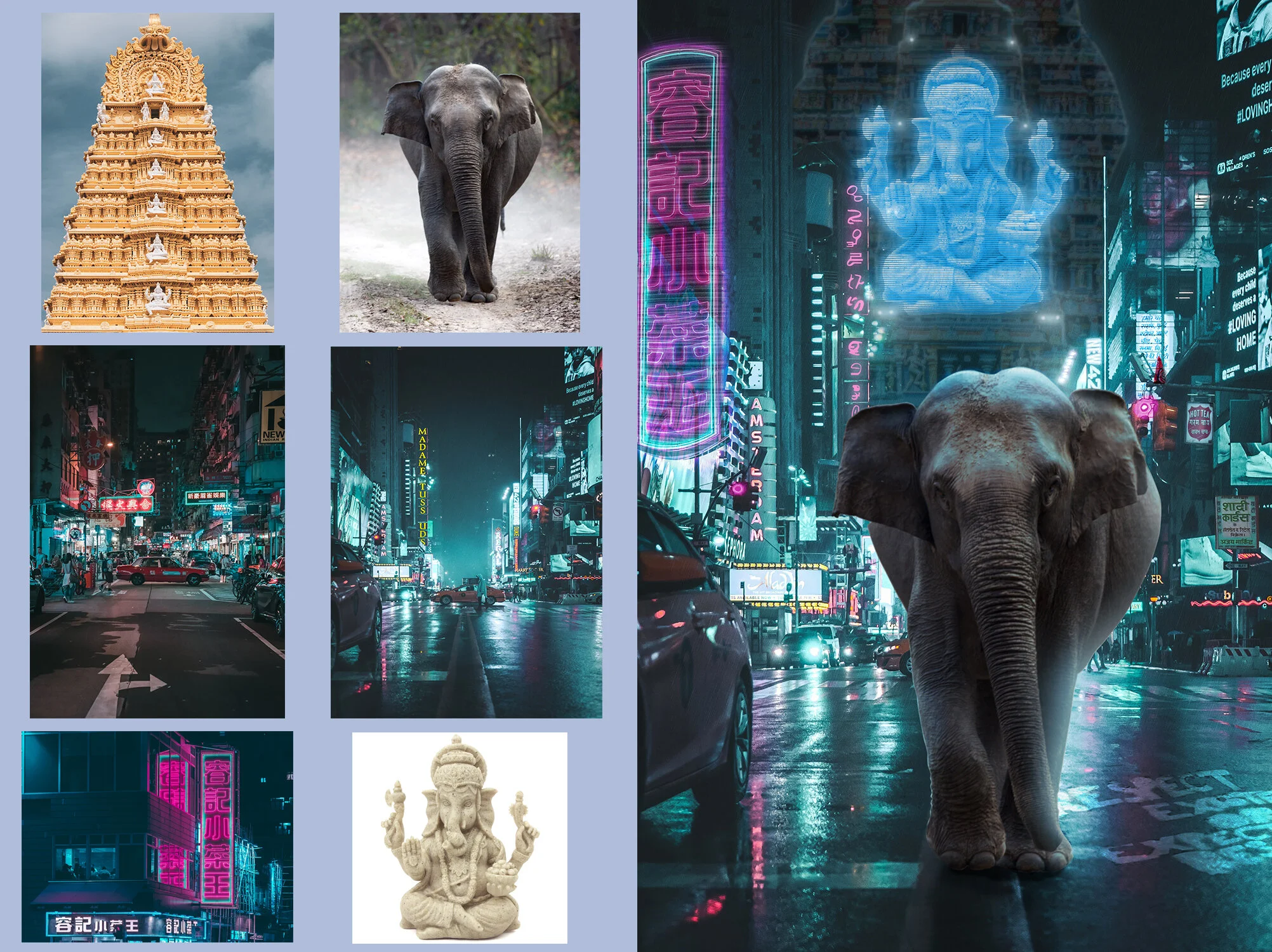 Digital composite with hand-drawn elements