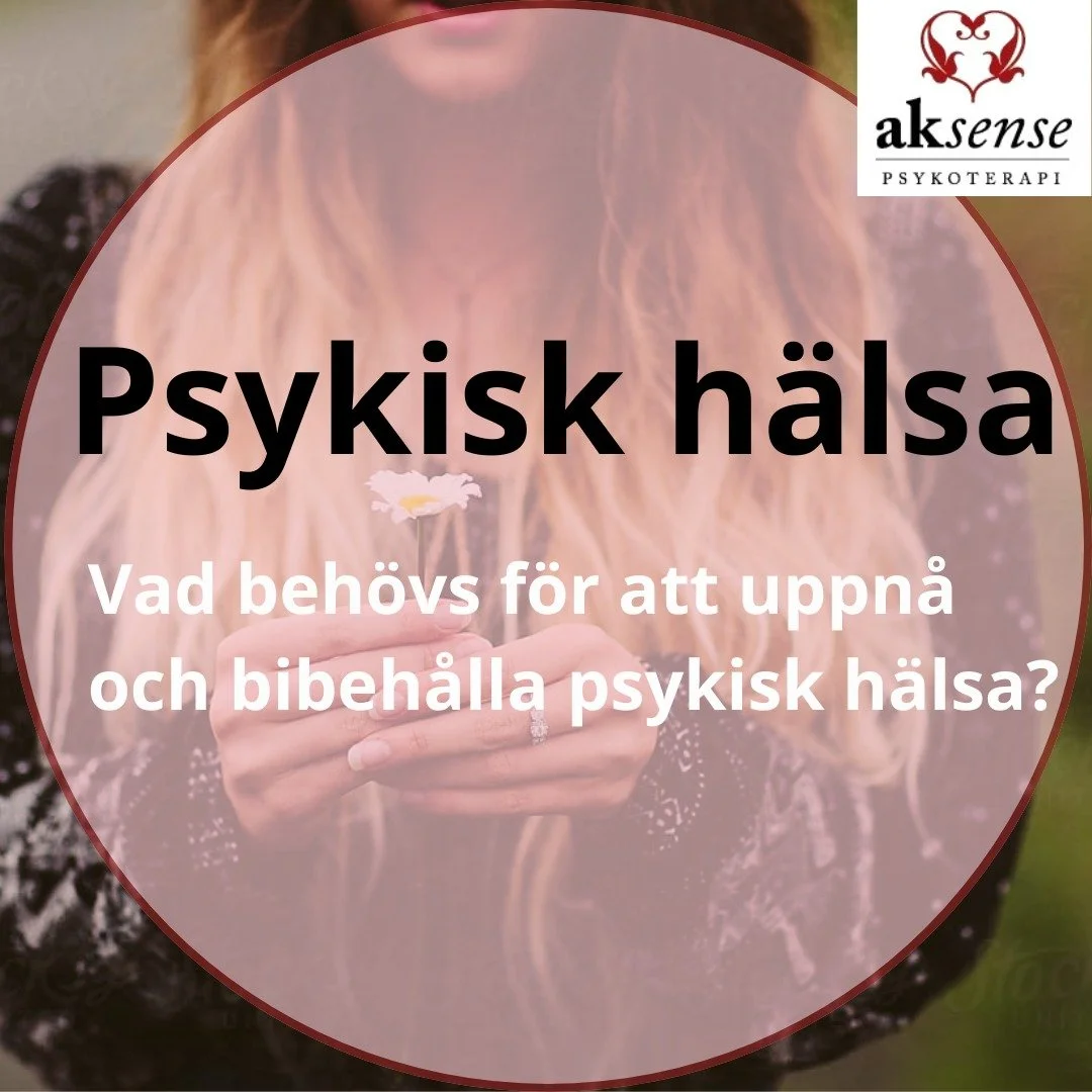 Att ta hand om sin psykiska h&auml;lsa!

Precis som kroppen beh&ouml;ver vila, n&auml;ring och r&ouml;relse, beh&ouml;ver v&aring;rt inre samma omsorg. Att v&aring;rda sin psykiska h&auml;lsa handlar inte om att alltid m&aring; bra, utan om att lyssn