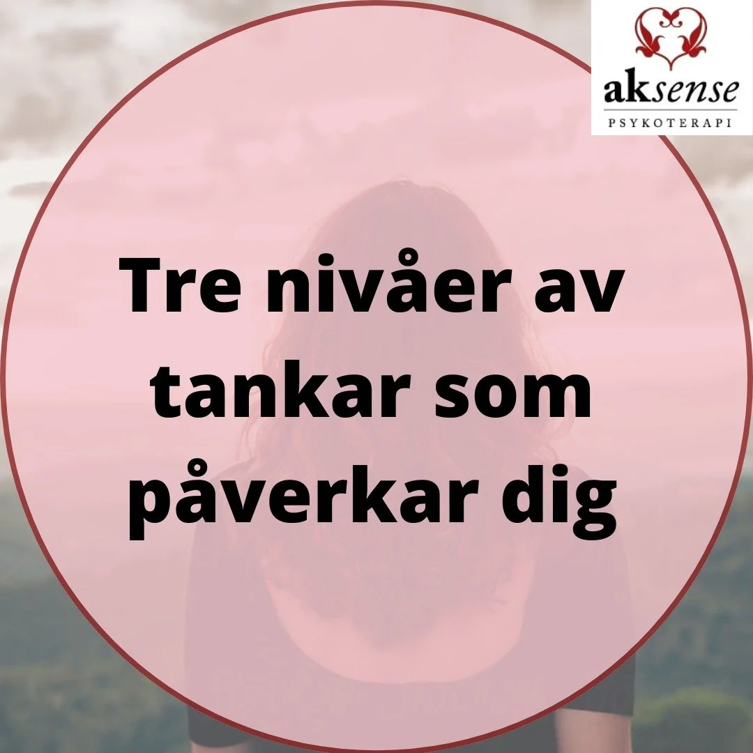 I terapi pratar man ofta om tre niv&aring;er av tankar och f&ouml;rest&auml;llningar som kan p&aring;verka hur du m&aring;r och agerar i vardagen. 

L&auml;ngst in finns det som brukar kallas grundantaganden &mdash; allts&aring; de djupaste f&ouml;re