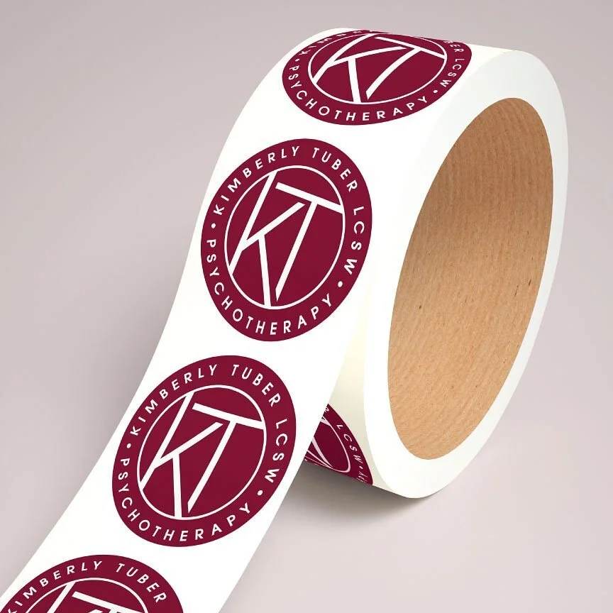 Brand stickers!! 
***
Logo + Brand Design for Kimberly Tuber, LCSW 
Psychotherapy for Adolescents + Adults

http://www.KimberlyTuberlcsw.com

Designed by @robynmillerdesign 
#robynmillerdesign

#brandidentity #branddesign #logodesign #psychotherapybr