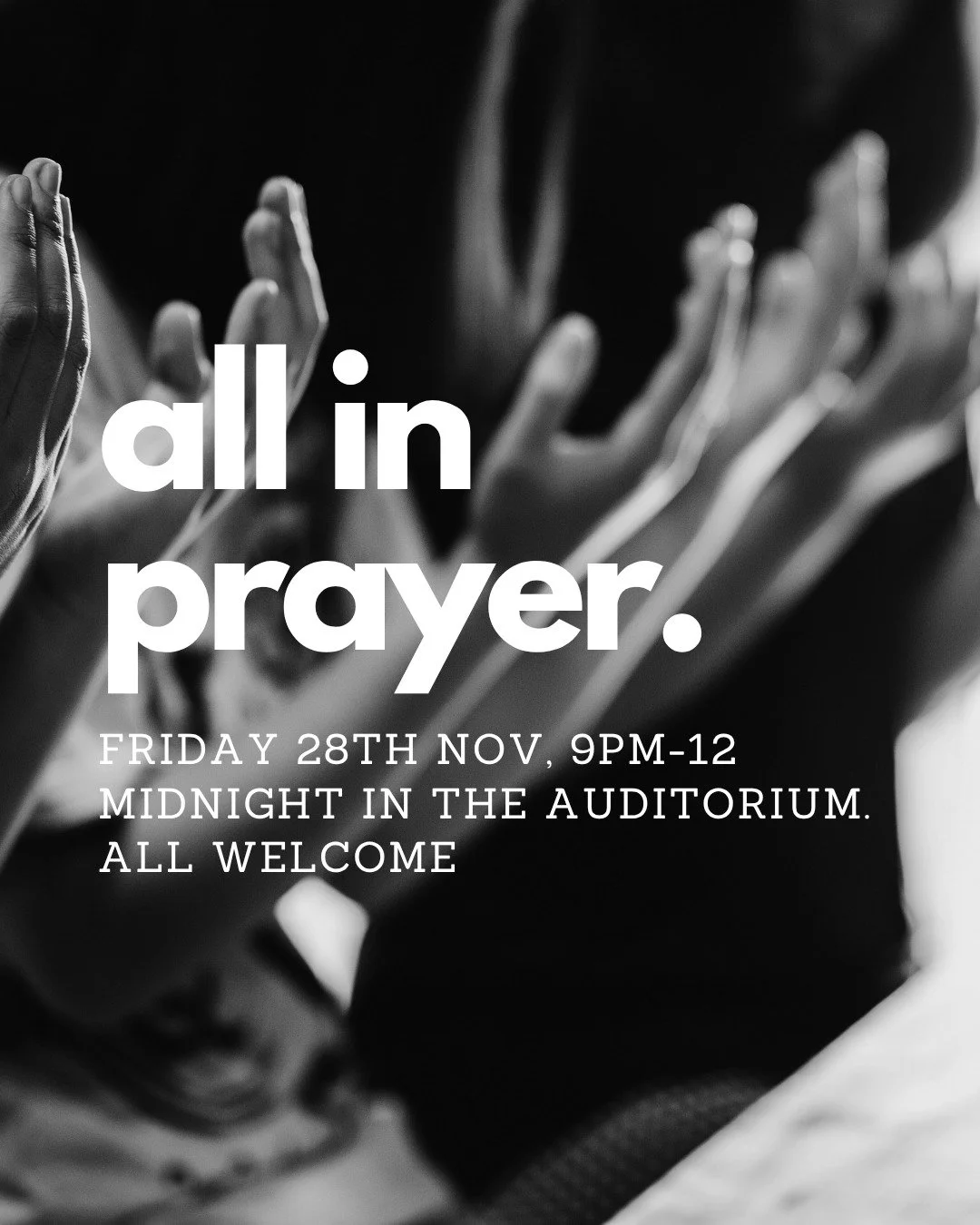 ALL👏🏼IN👏🏼PRAYER👏🏼
This Friday! 9pm, following Youth.