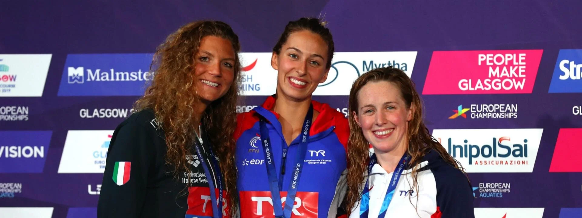 Golden opening night for France as women enjoy double Glasgow 2018 Swimming triumph