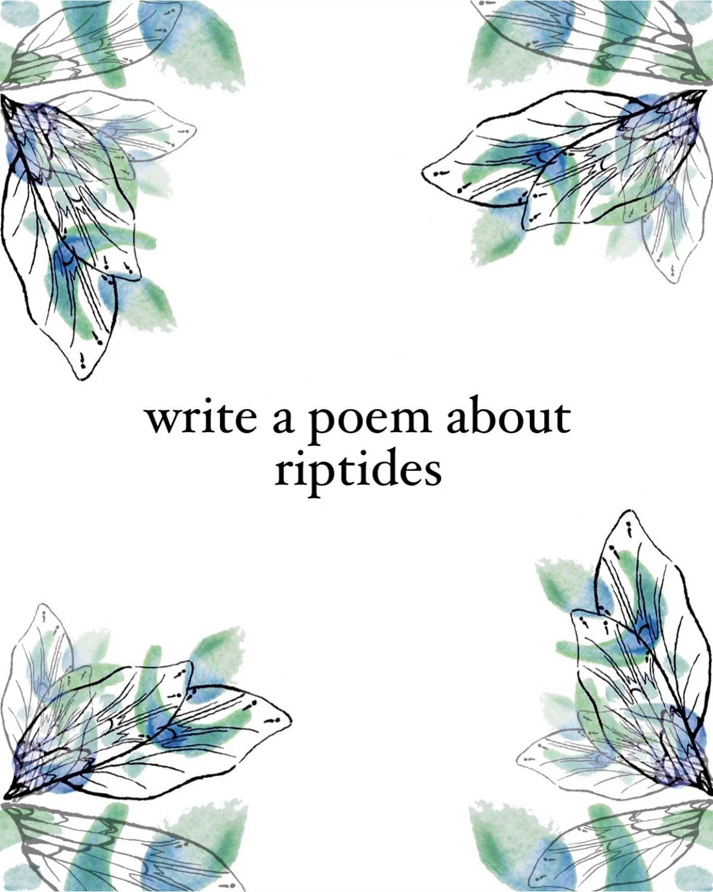 A prompt designed to inspire your submission to @free_the_verse&rsquo;s Summer issue, High Tide 🌊

Write a poem about riptides and submit at the link in our bio 💙

You can also tag us in your poem for the chance to be featured on our Stories 🖋

#p