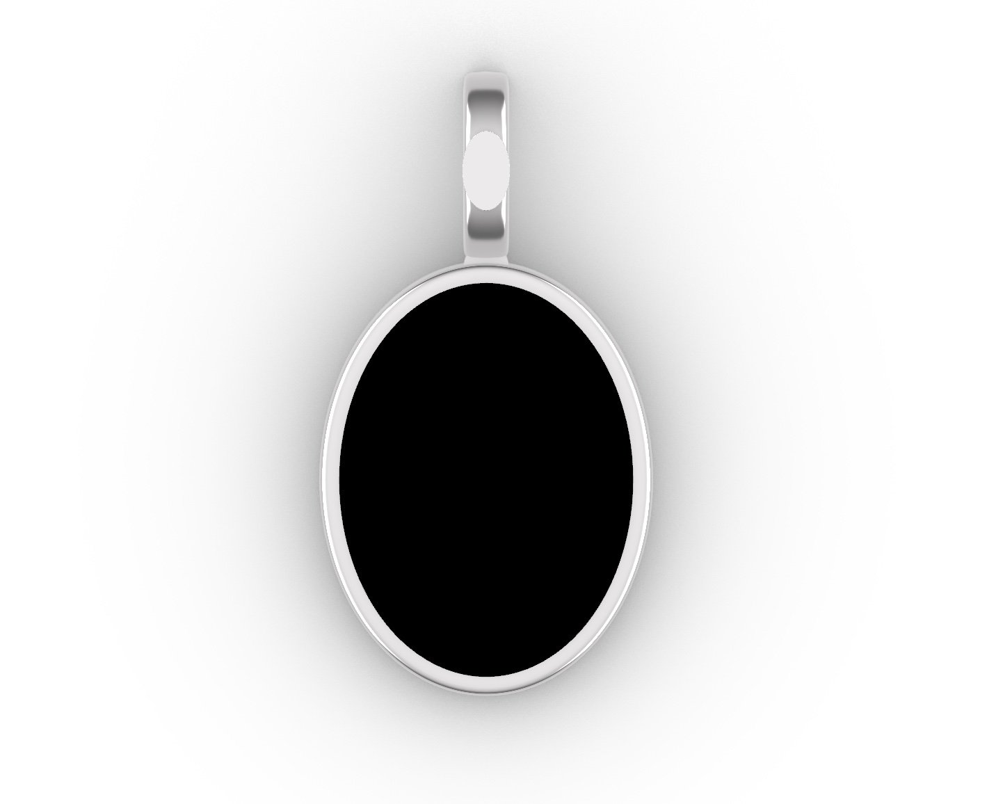 Cad Design of an Oval, Bezel, Pendant Mounting for a 18X13mm Onyx Intaglio.
