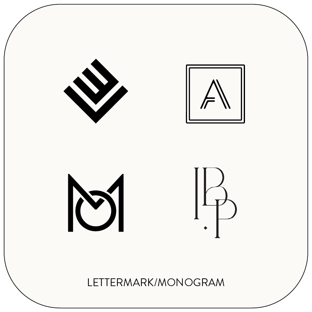 Lettermark Monogram Company Business Card