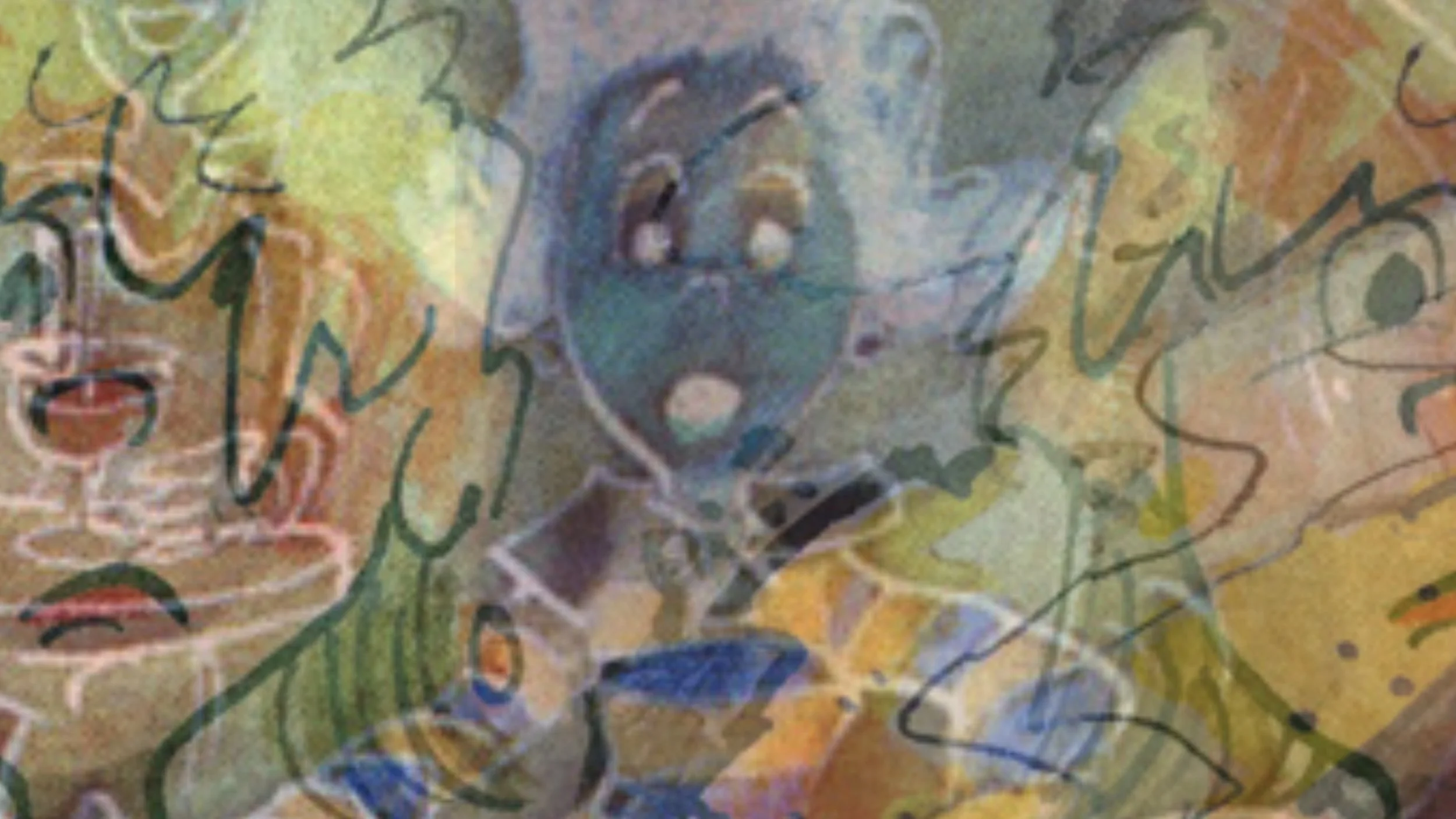 A photoshopped image of Connie from AIO (originally by artist Bruce Day) Three images of Connie all fade into each other, two of them with Connie looking sad on the left and right side. In the middle an inverted Connie looks on, mouth agape.