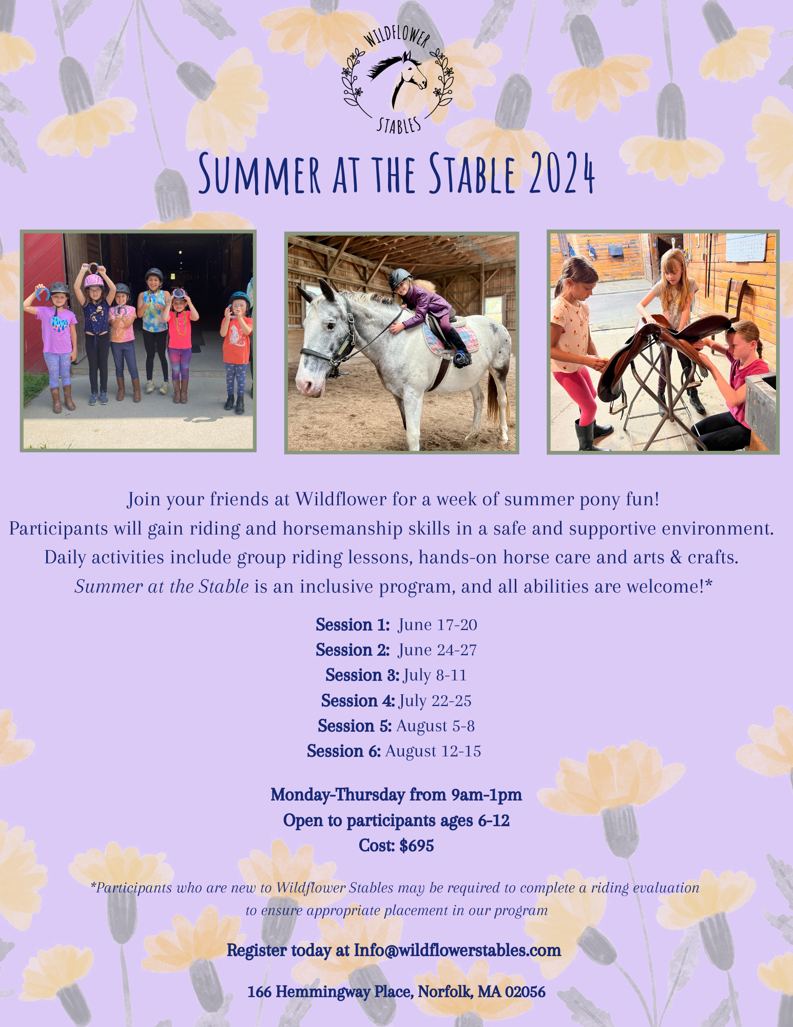 Summer Program — Wildflower Stables
