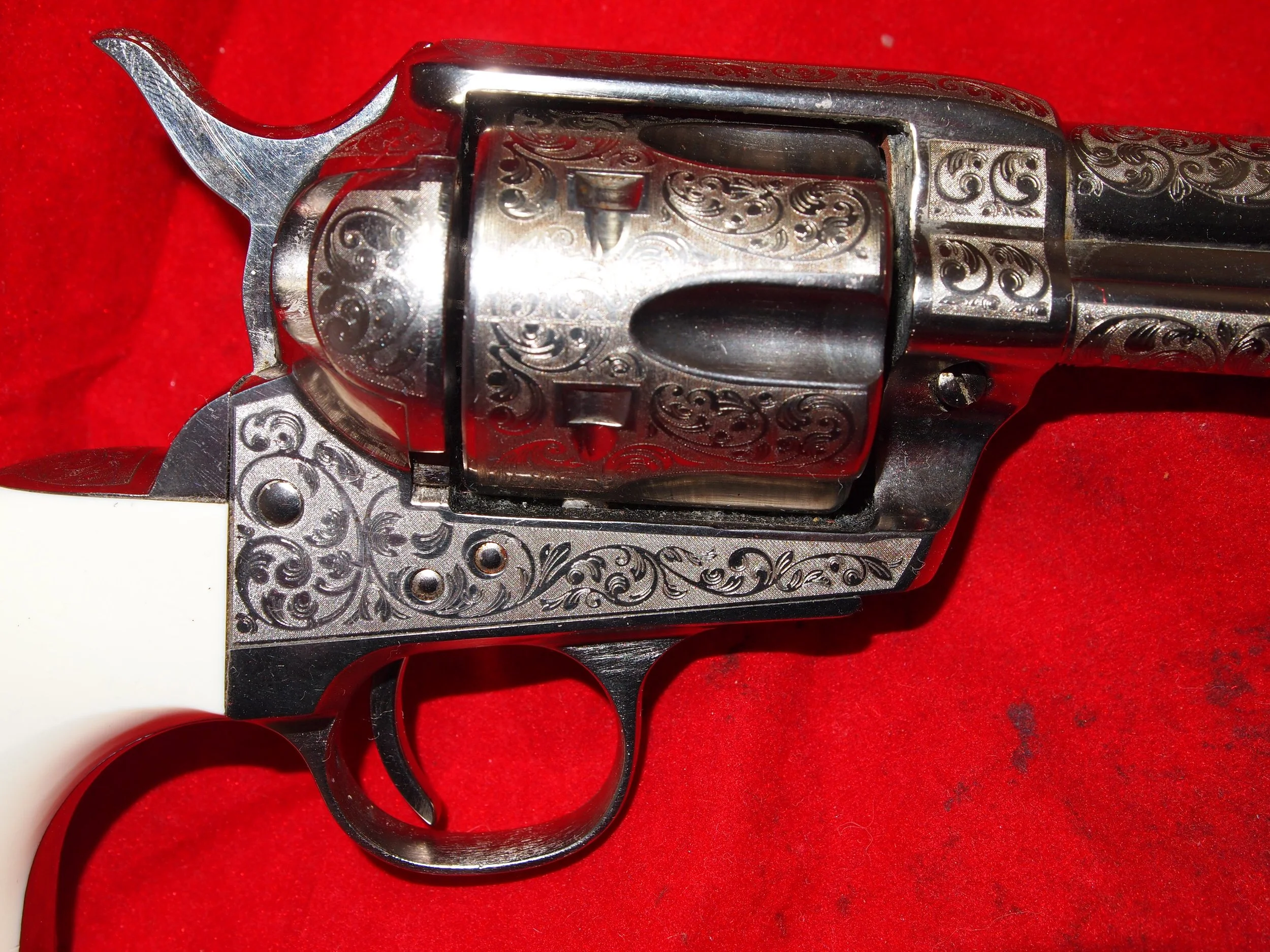WP4  5 1/2" Engraved Colt Peacemaker 9mm