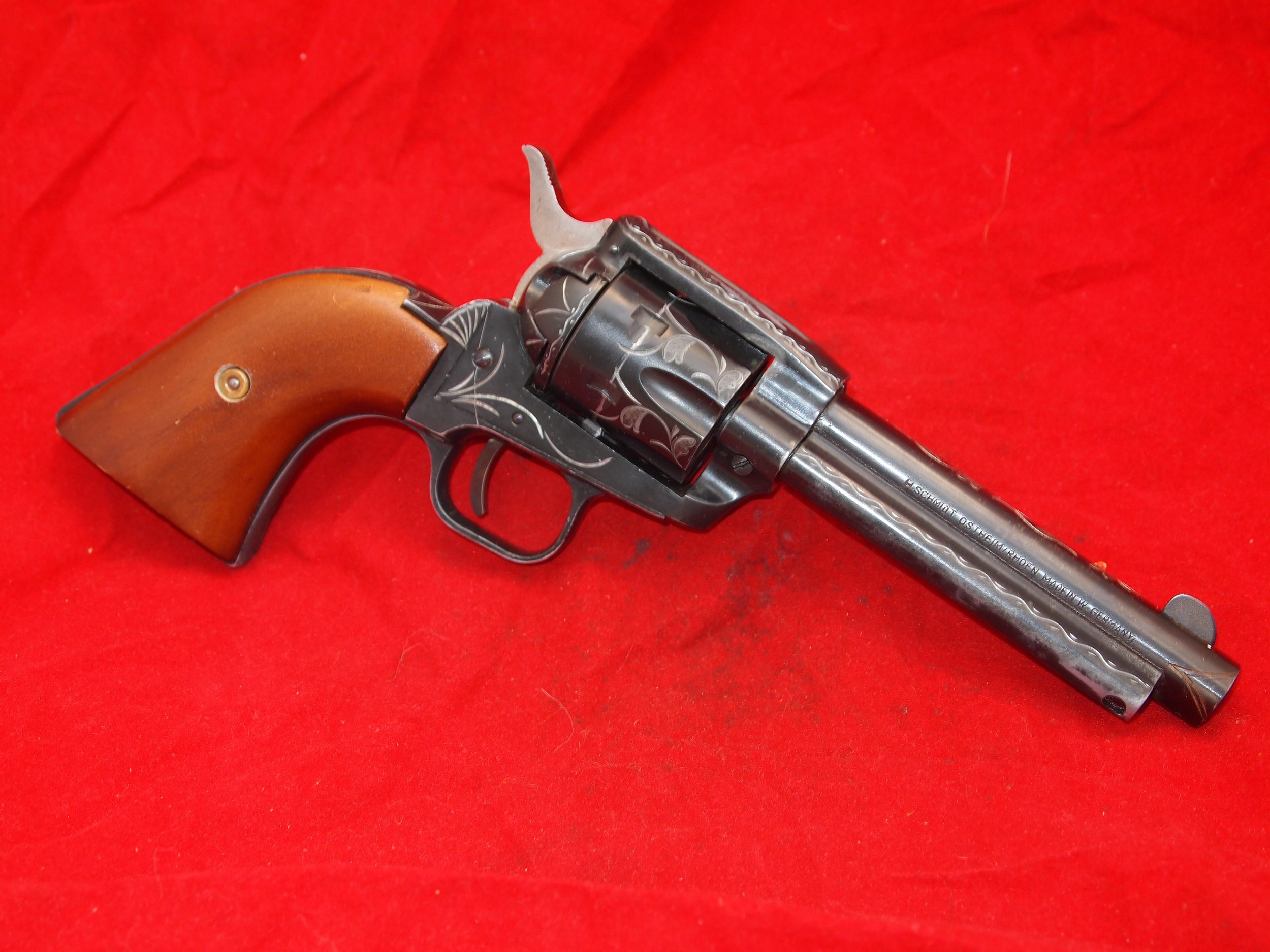 WP4  Engraved Small Frame Schmidt Colt Peacemaker .22