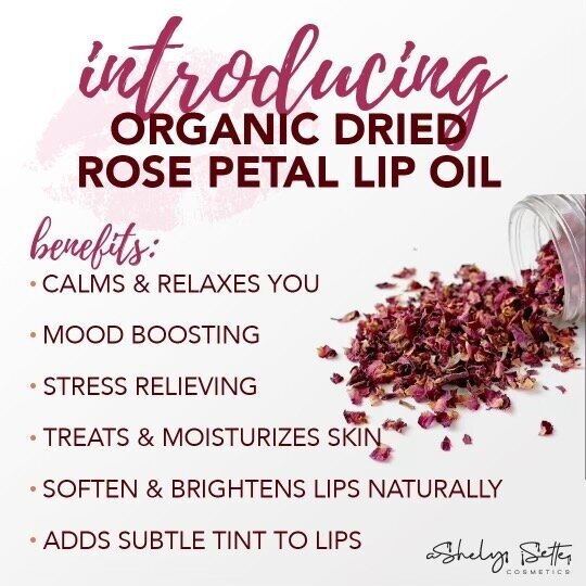 Organic Dried Rose Petal Lip Oil — Ashely Isette Cosmetics