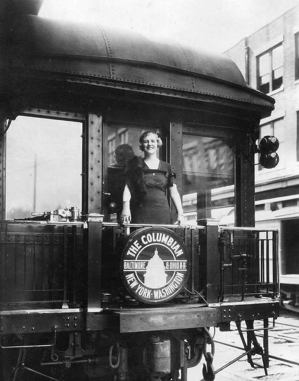 CBS Radio vocalist Harriet Lee aboard the new Columbian in June 1931.jpeg
