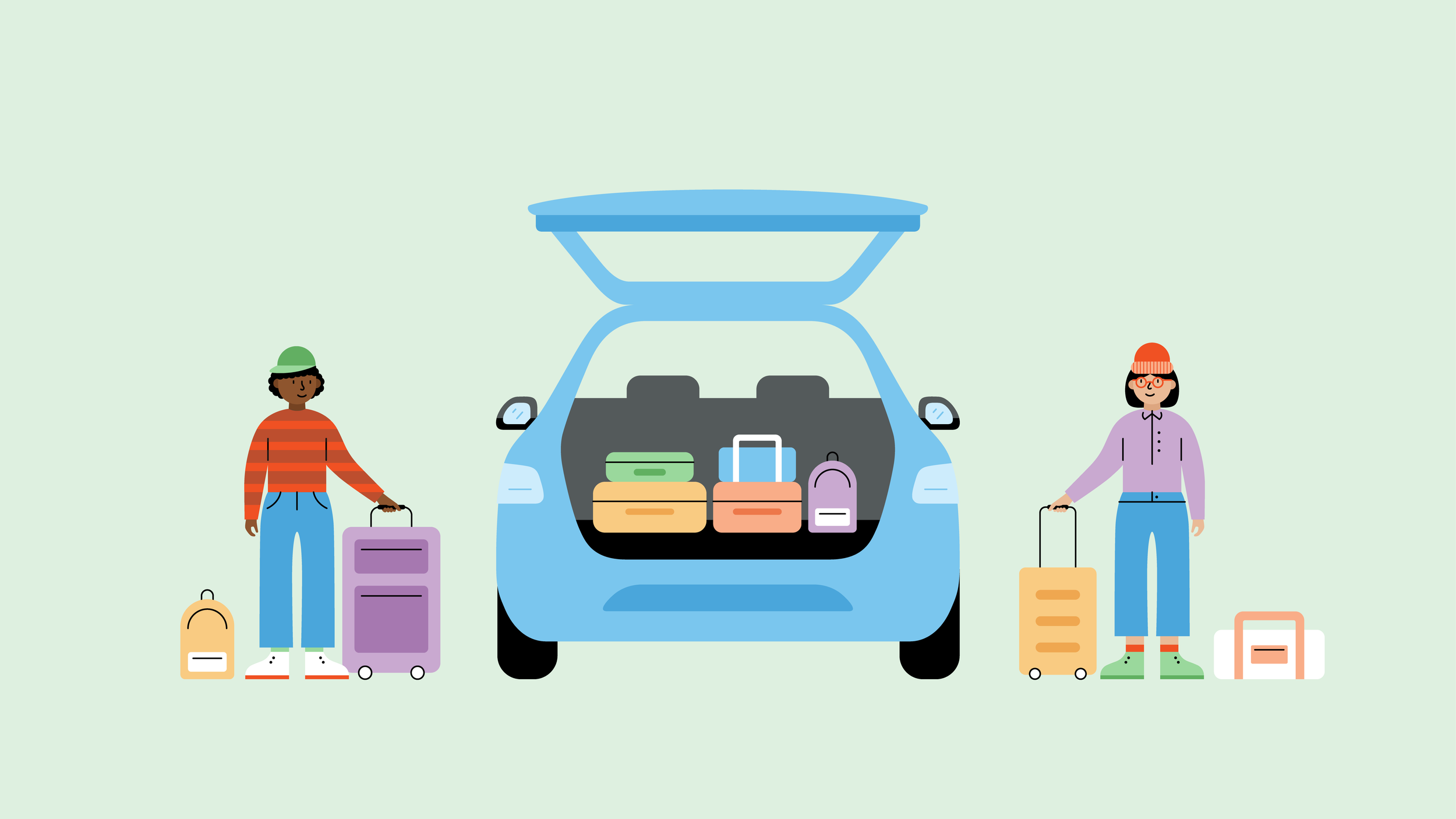 Illustrations for Poparide's marketing materials | Cheryl Loh | Freelance graphic designer and illustrator