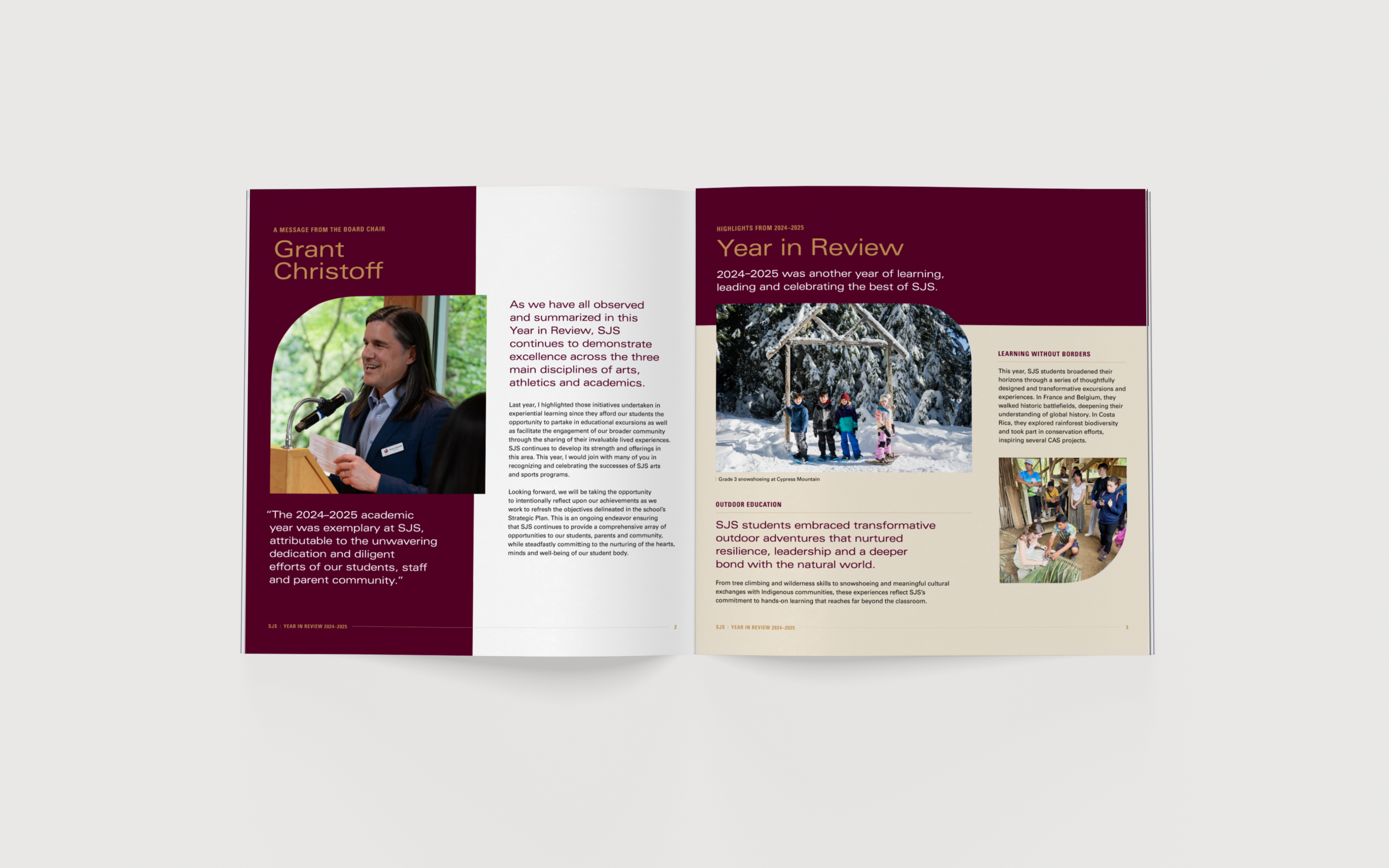 St. John's School Year in Review Report | Cheryl Loh | Freelance Graphic Designer in Vancouver
