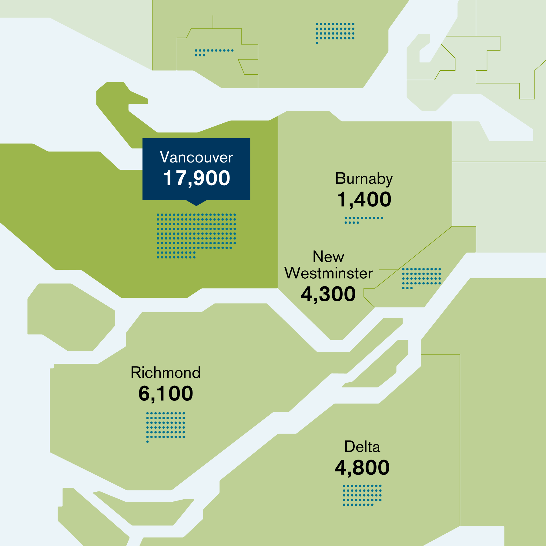 Infographic design for Port of Vancouver by Vancouver freelance designer Cheryl Loh.