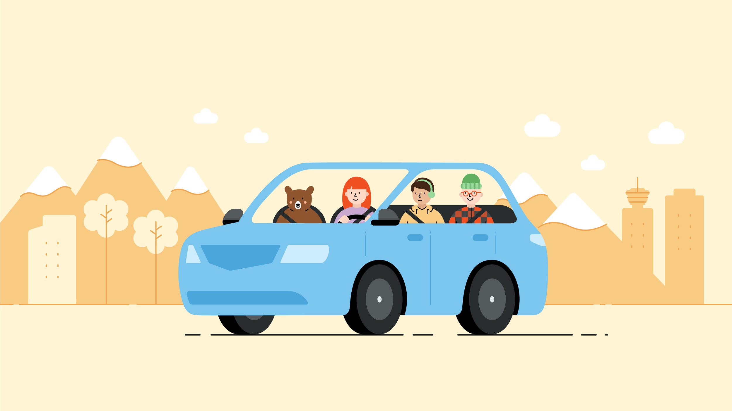 Illustrations for Poparide's marketing materials | Cheryl Loh | Freelance graphic designer and illustrator