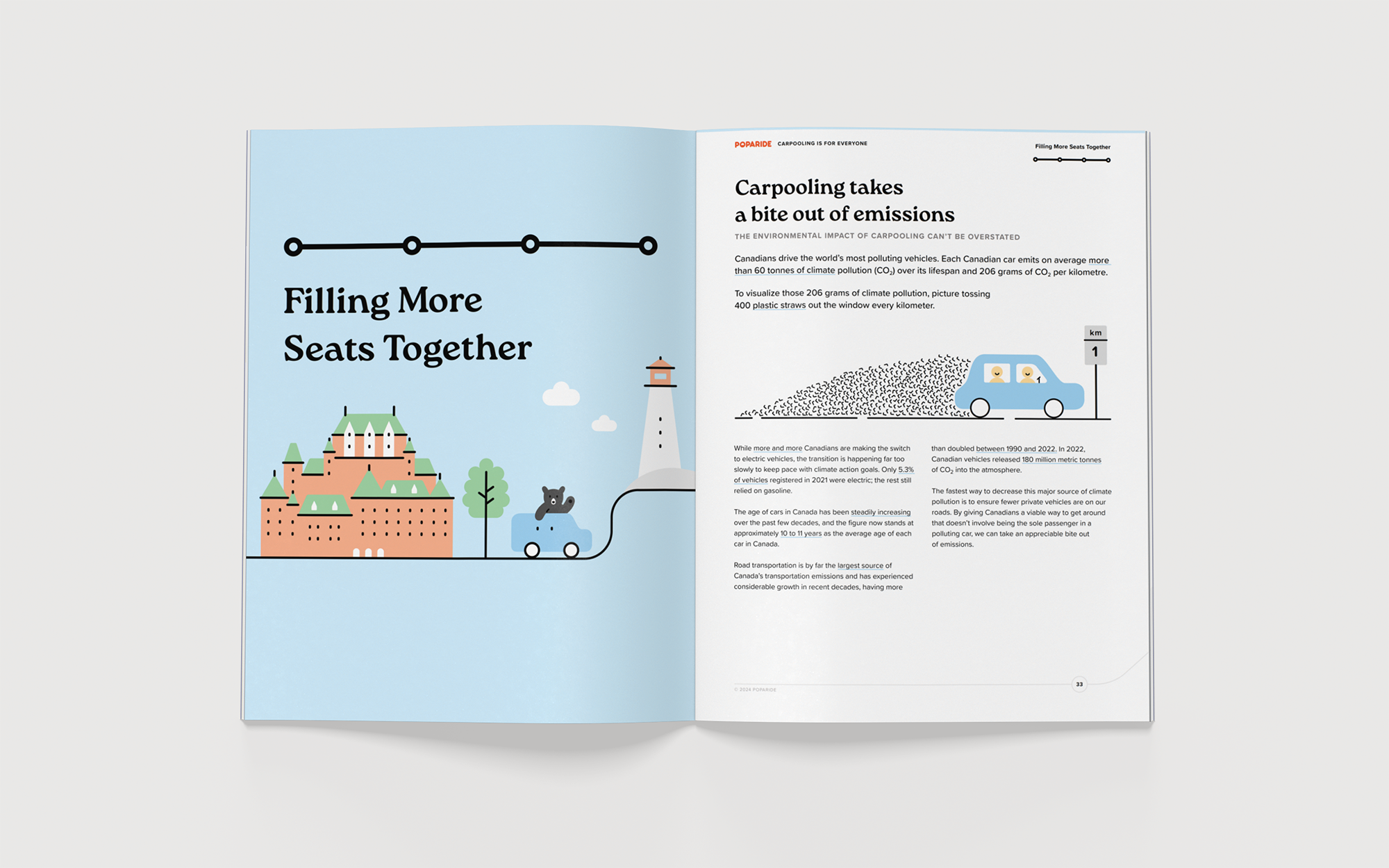 Poparide e-book report design with custom infographics and illustration | Cheryl Loh | Freelance senior graphic designer in Vancouver